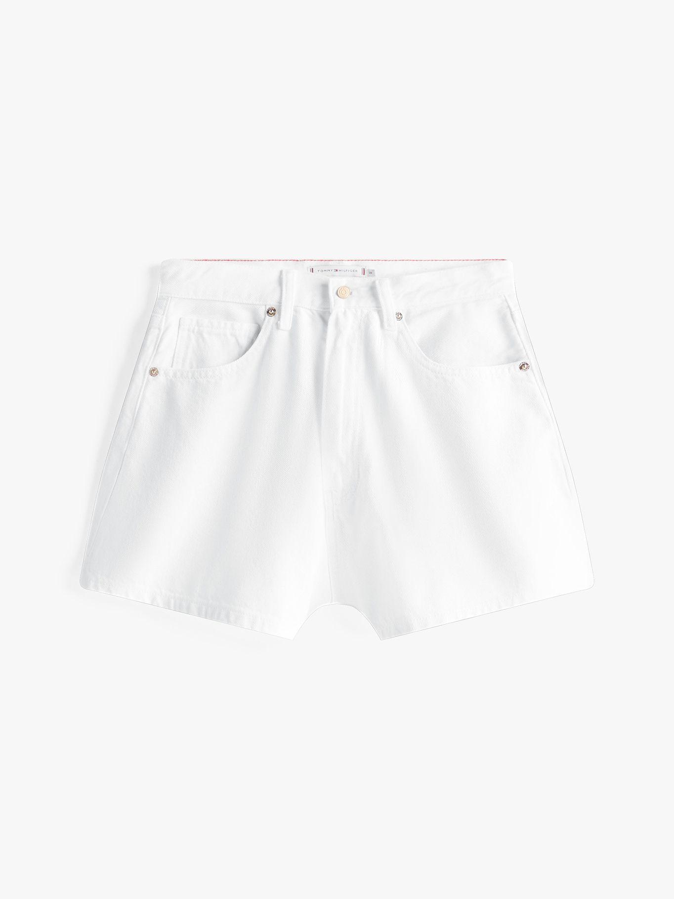 Short Denim De Talle Alto Blanco Tommy Hilfiger-4