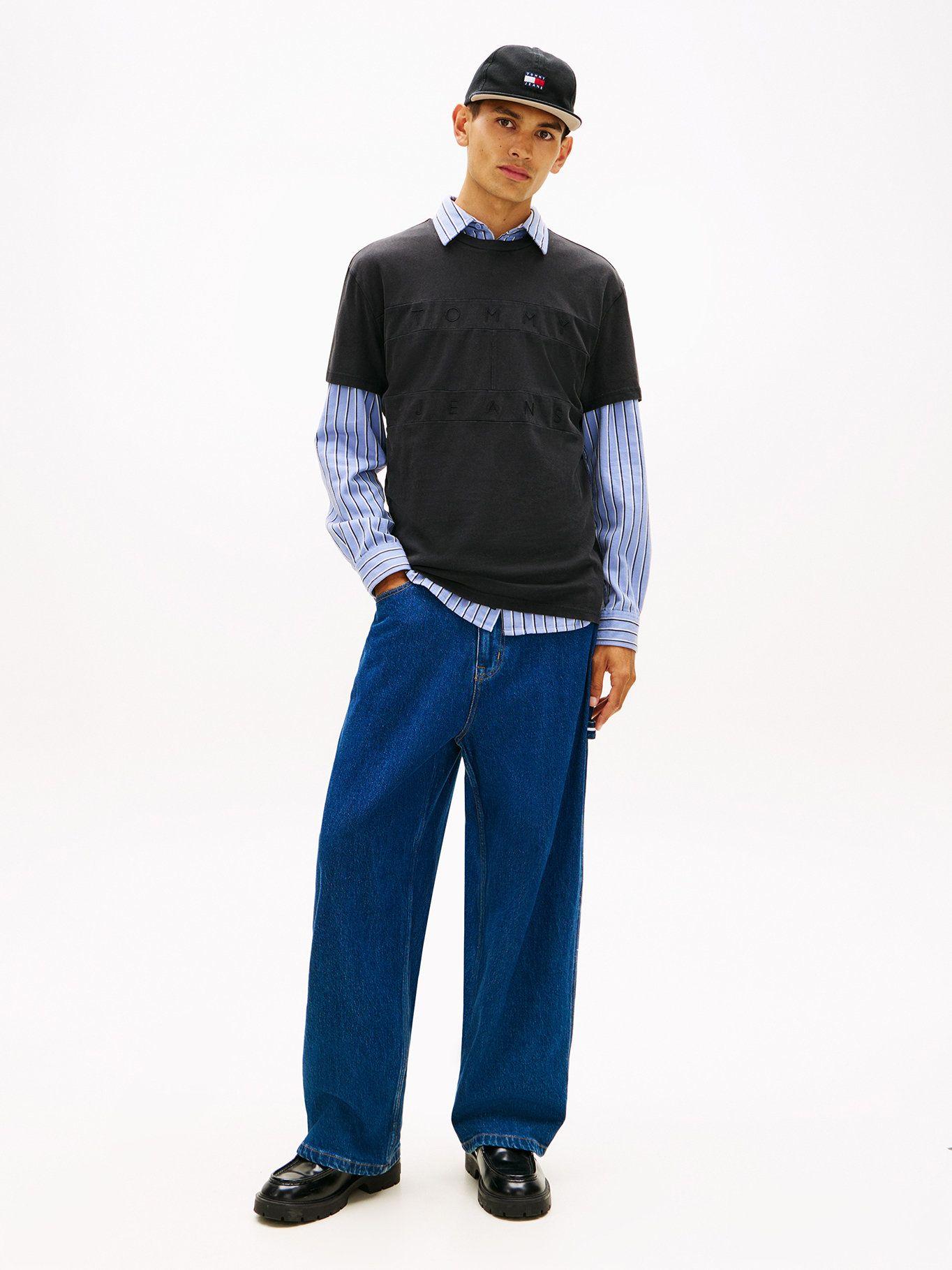 Polera Con Logo Tonal Regular Fit Tommy Jeans Negro-1
