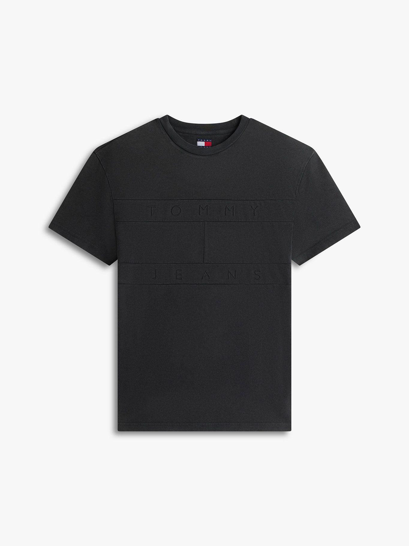 Polera Con Logo Tonal Regular Fit Tommy Jeans Negro-4