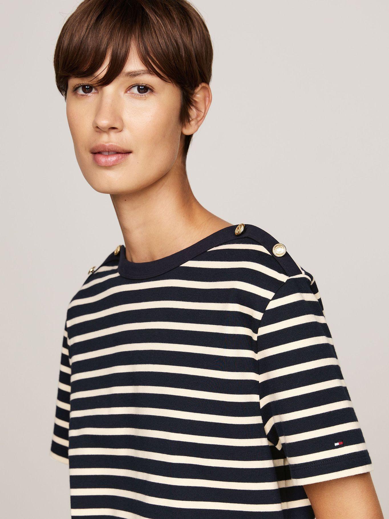 Polera Con Logo Boton Dorados Multicolor Tommy Hilfiger-3