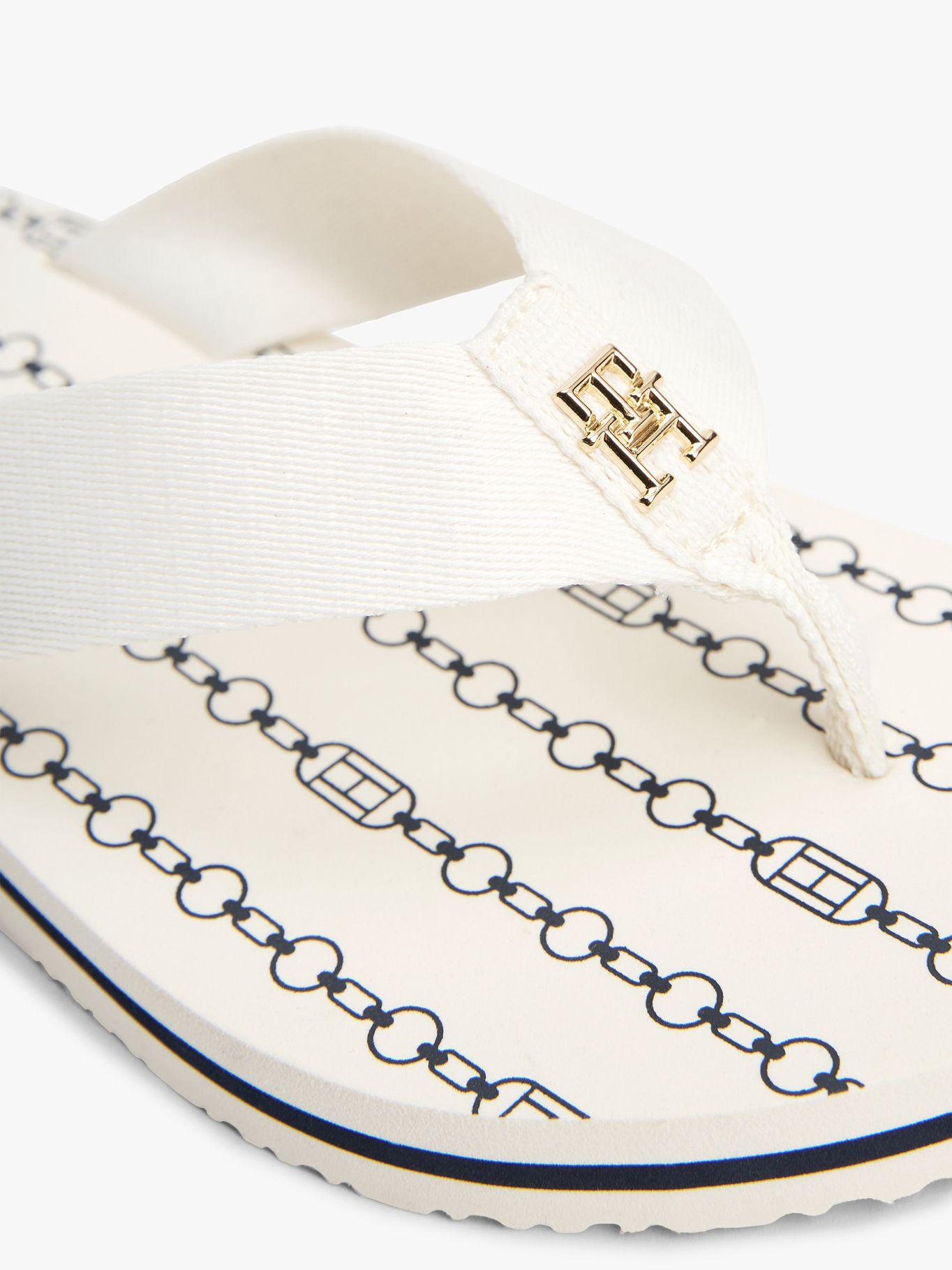 Sandalias Trenzadas Monograma TH Blanco Tommy Hilfiger-6
