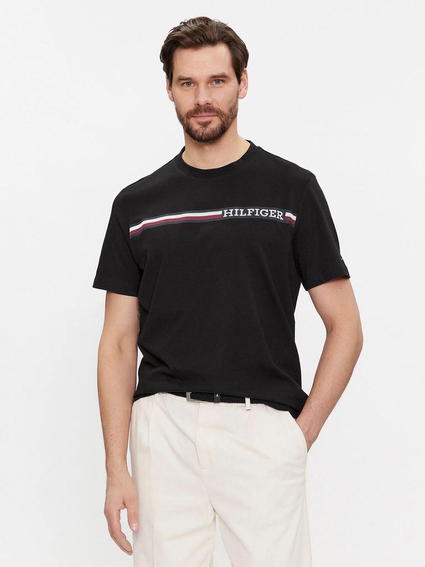 POLERA MONOTYPE STRIPE LOGO NEGRO TOMMY HILFIGER-0