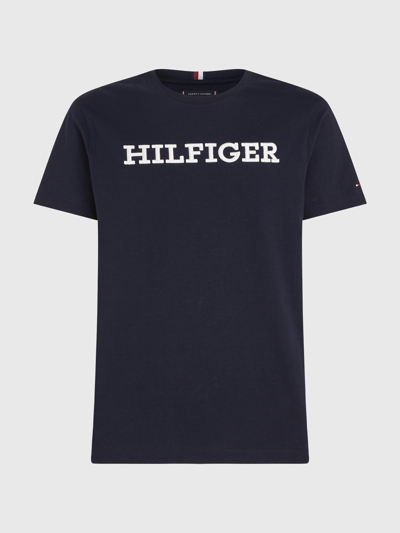 Polera Bordada Monotype Azul Tommy Hilfiger-4