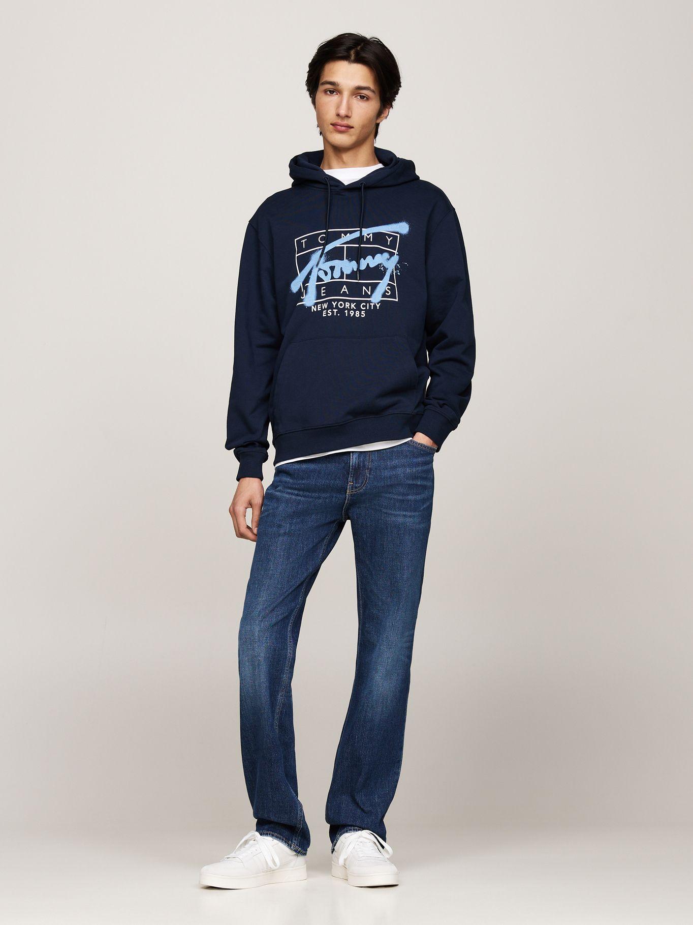 Polerón Hoodie Con Logo Graffiti Azul Tommy Hilfiger-1