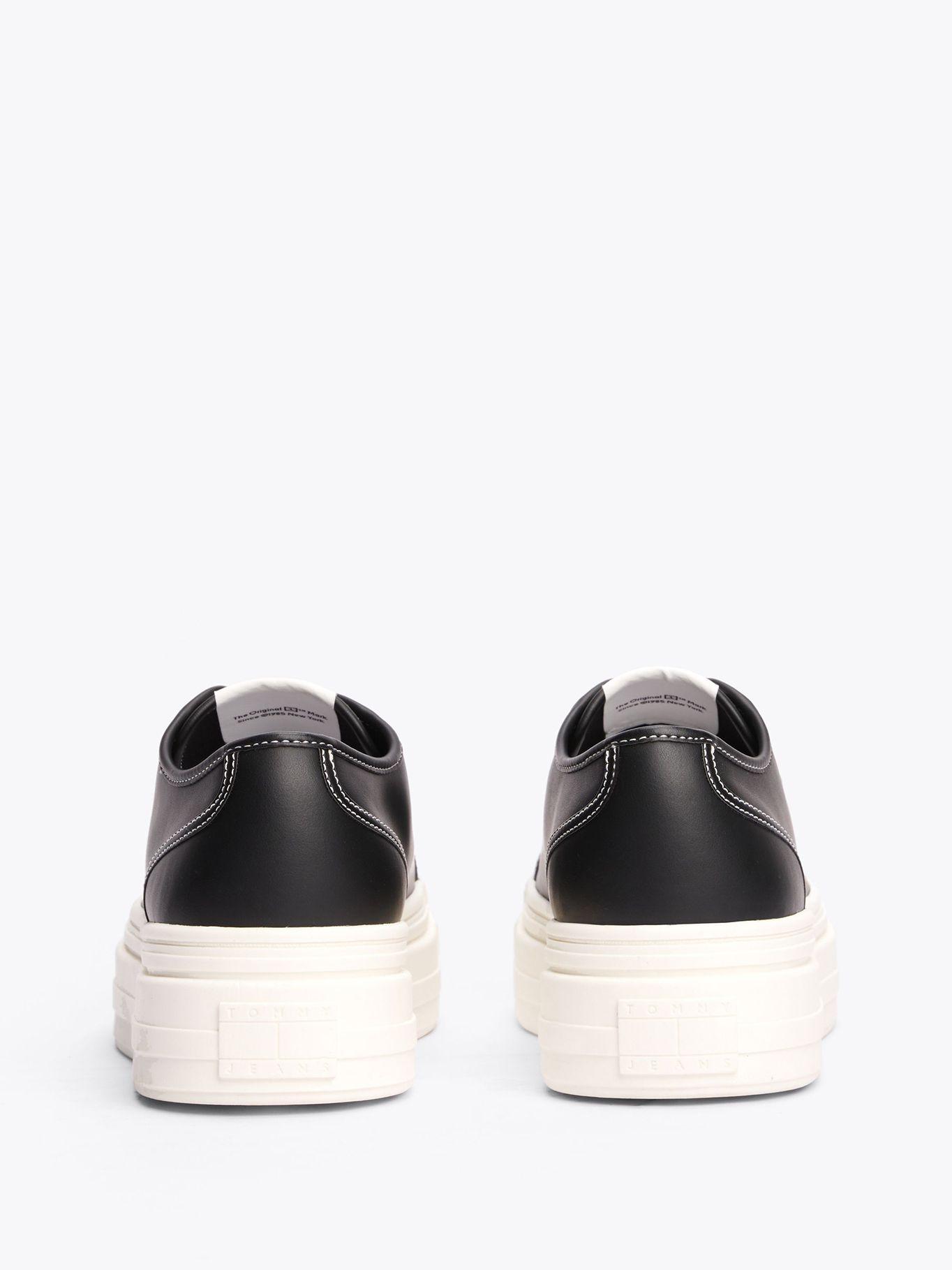Zapatillas Foxing Vulcanizadas De Cuero Negro Tommy Jeans-7