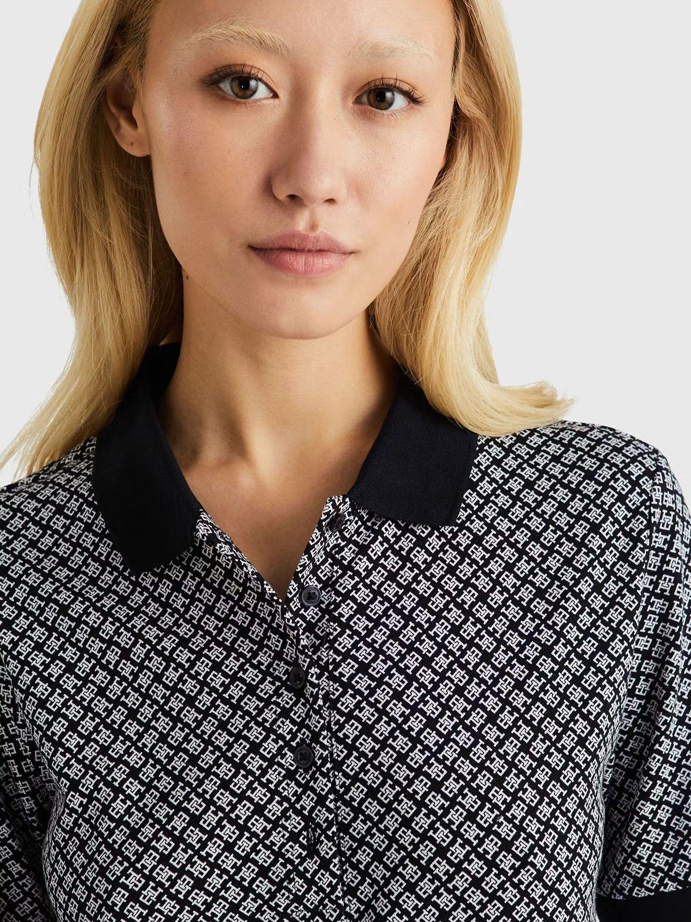 Vestido Polo Estampado Monogram Azul Tommy Hilfiger-3