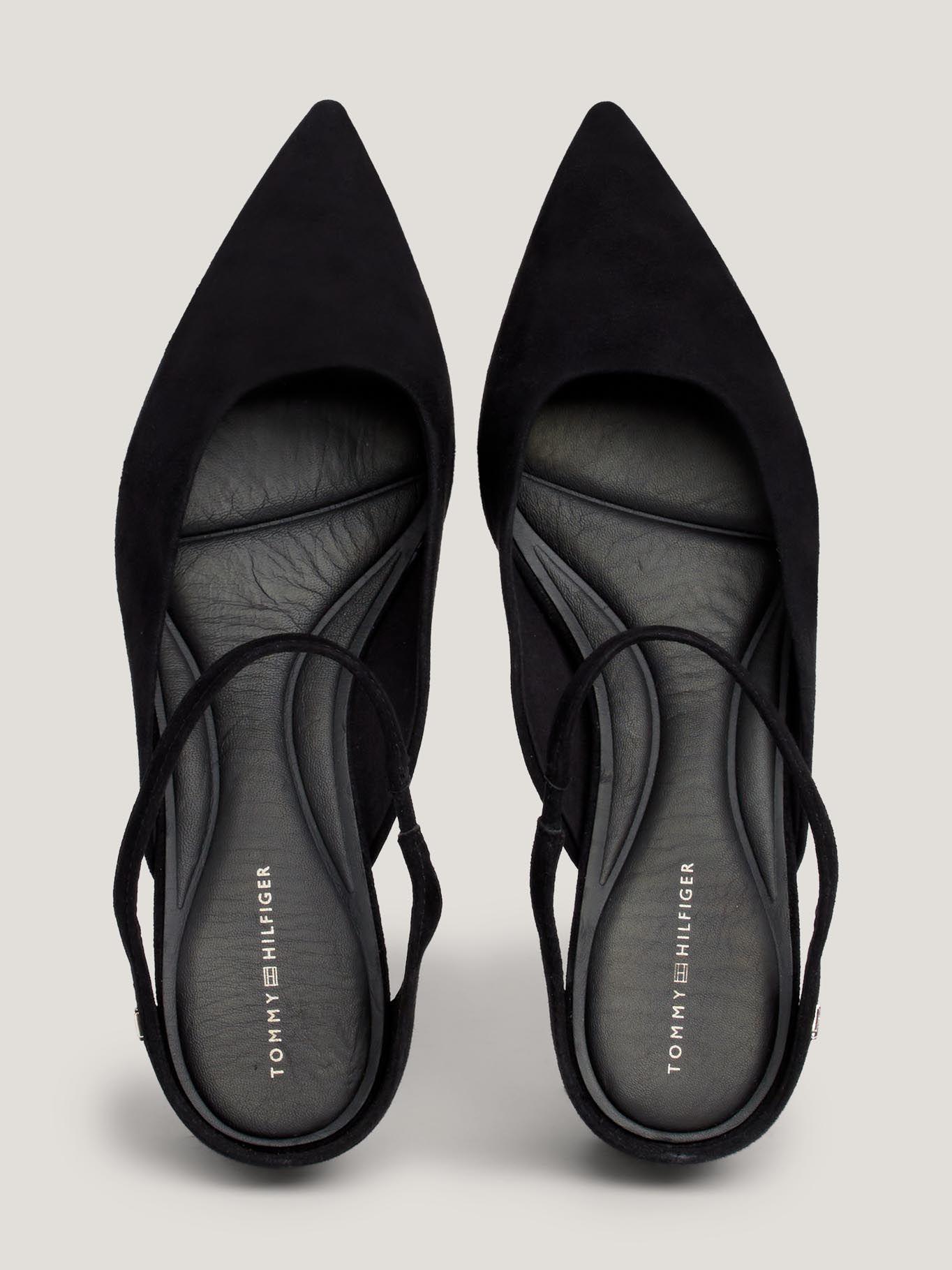 Mules De Cuero Y Medio Taco Negro Tommy Hilfiger-2