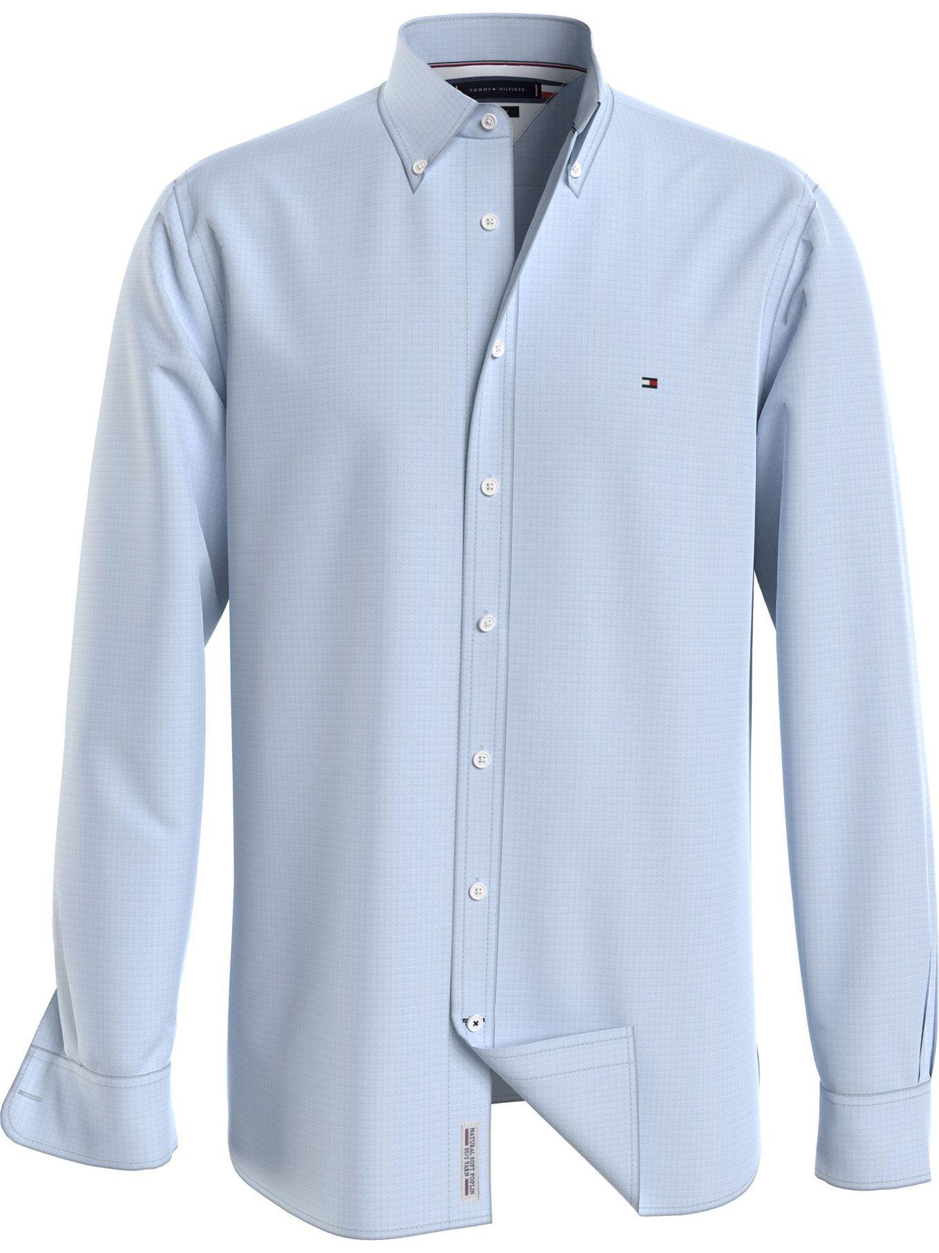 Camisa Popelín Regular Celeste Tommy Hilfiger A2-0