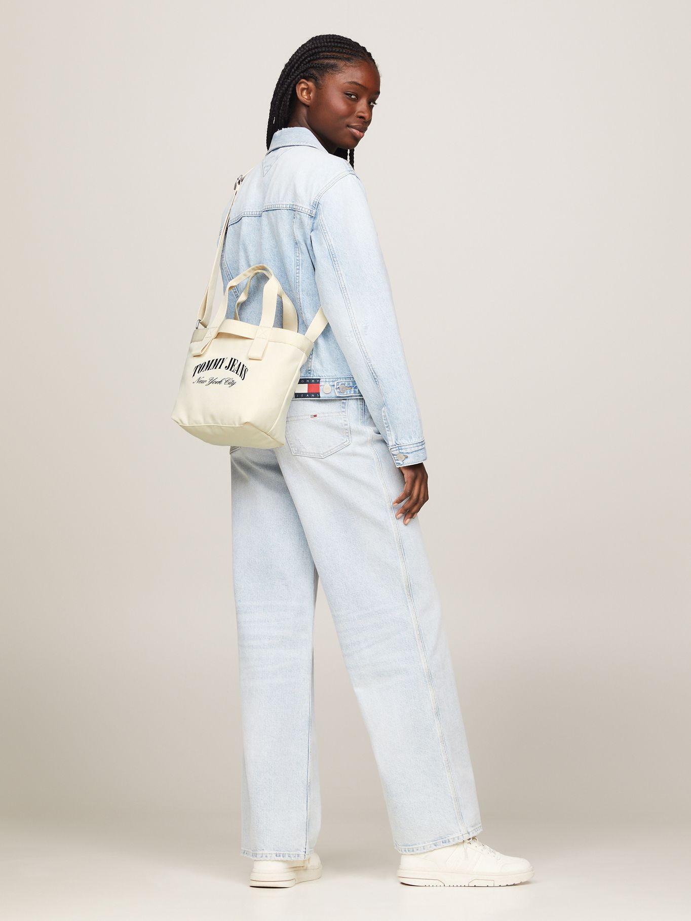 Tote De Lona Con Logo Nyc Beige Tommy Hilfiger-1