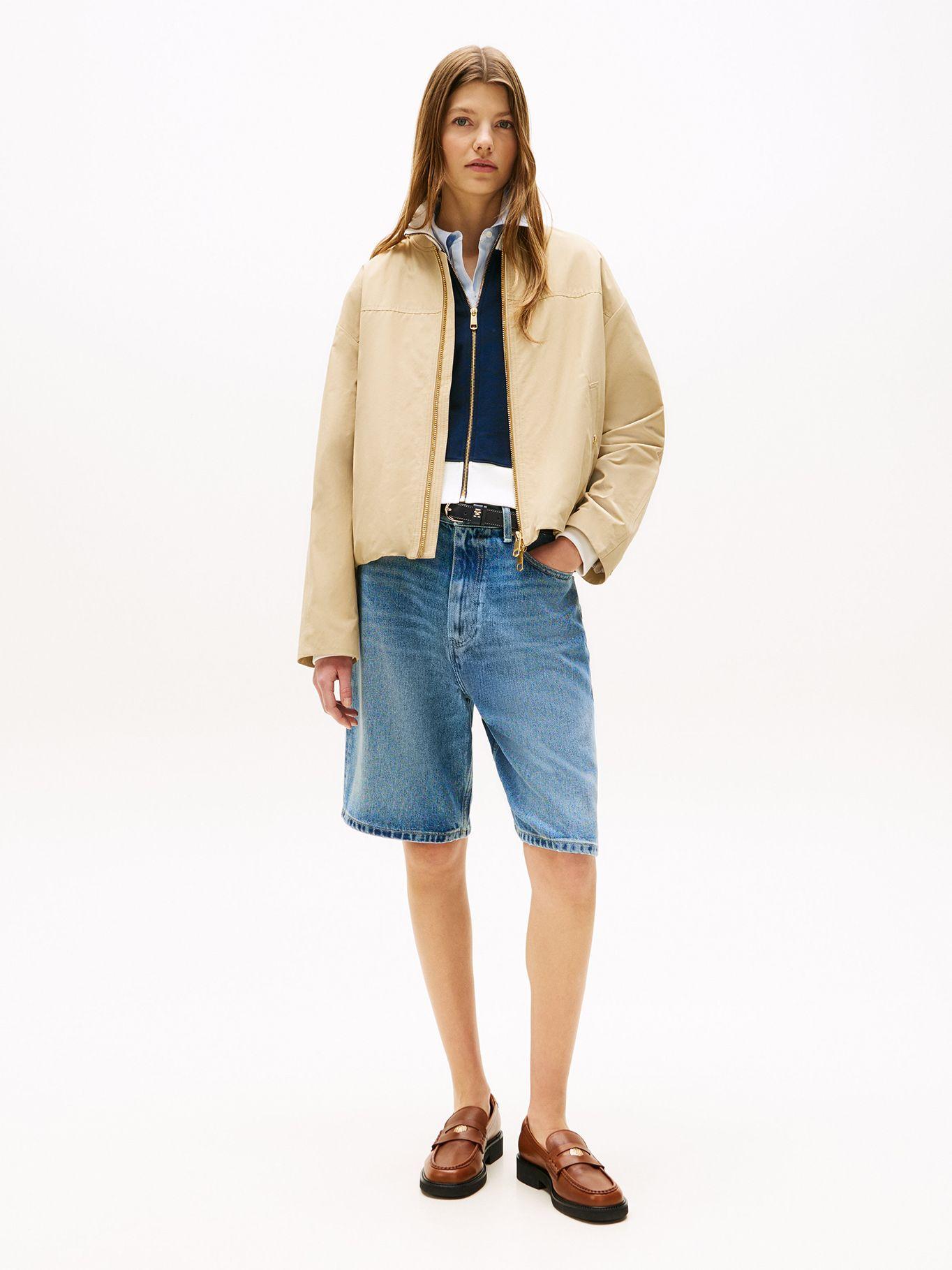 Chaqueta Bomber Solid Con Logo Beige Tommy Hilfiger-1