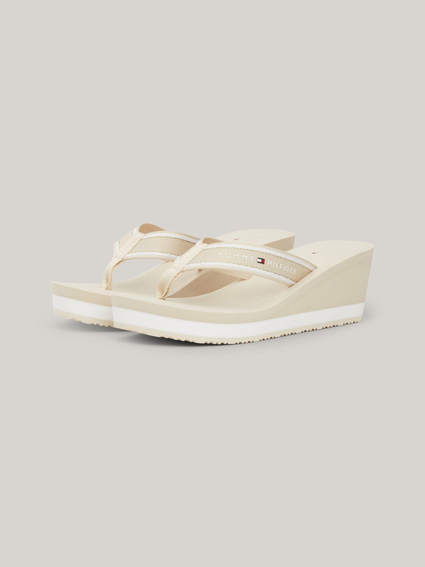 Sandalias Plataforma Y Con Logo Beige Tommy Hilfiger-0