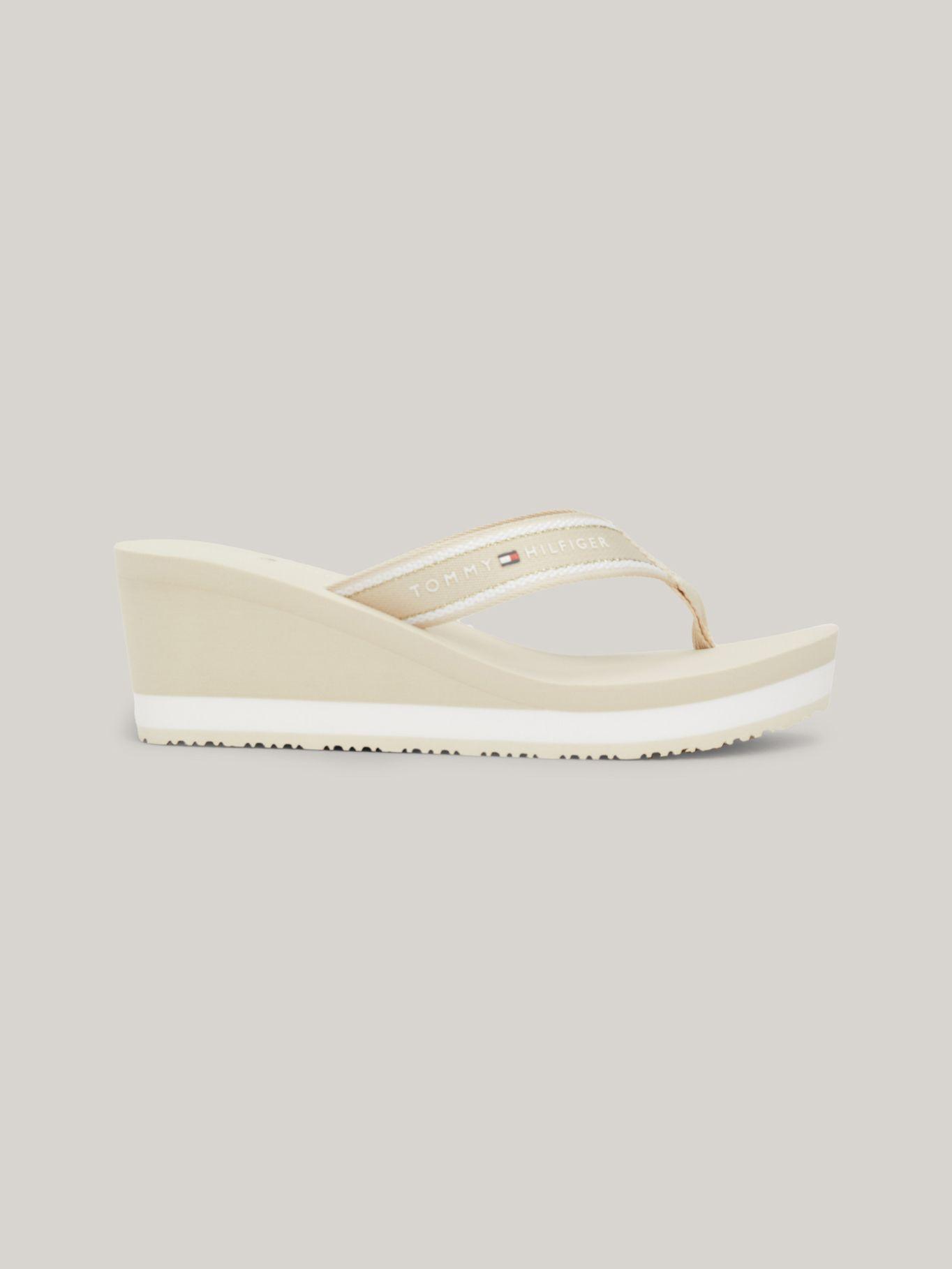 Sandalias Plataforma Y Con Logo Beige Tommy Hilfiger-4