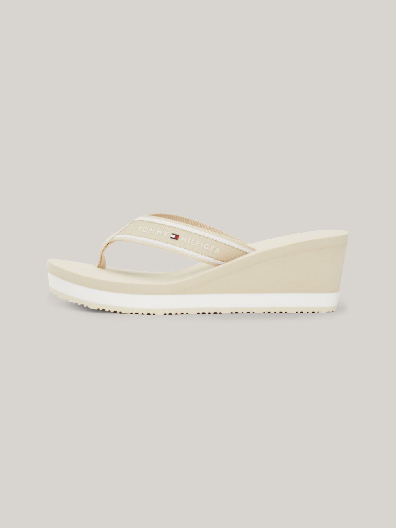 Sandalias Plataforma Y Con Logo Beige Tommy Hilfiger-5