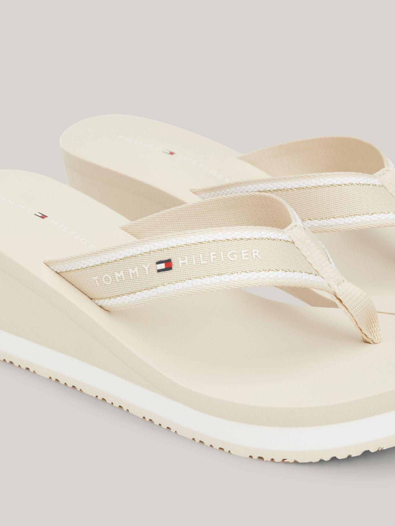 Sandalias Plataforma Y Con Logo Beige Tommy Hilfiger-6