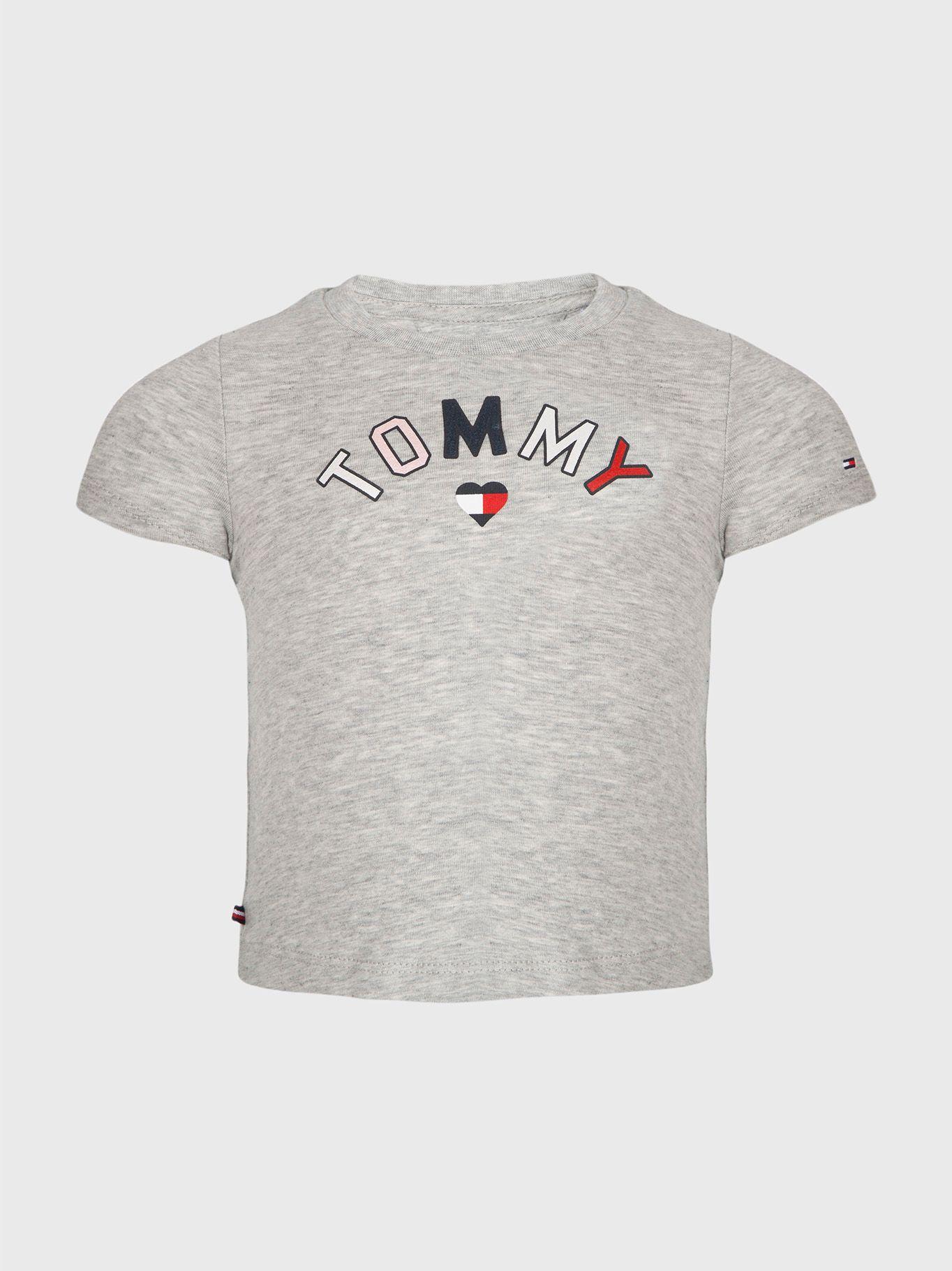 Polera Logo Corazón Gris Tommy Hilfiger E2-0