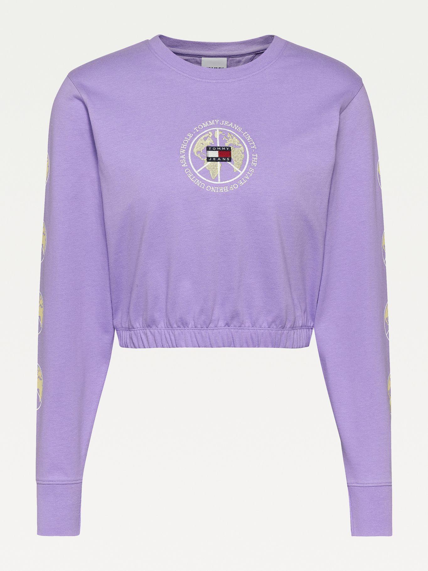 Polera Crop Unitees Morado Tommy Jeans F2-3