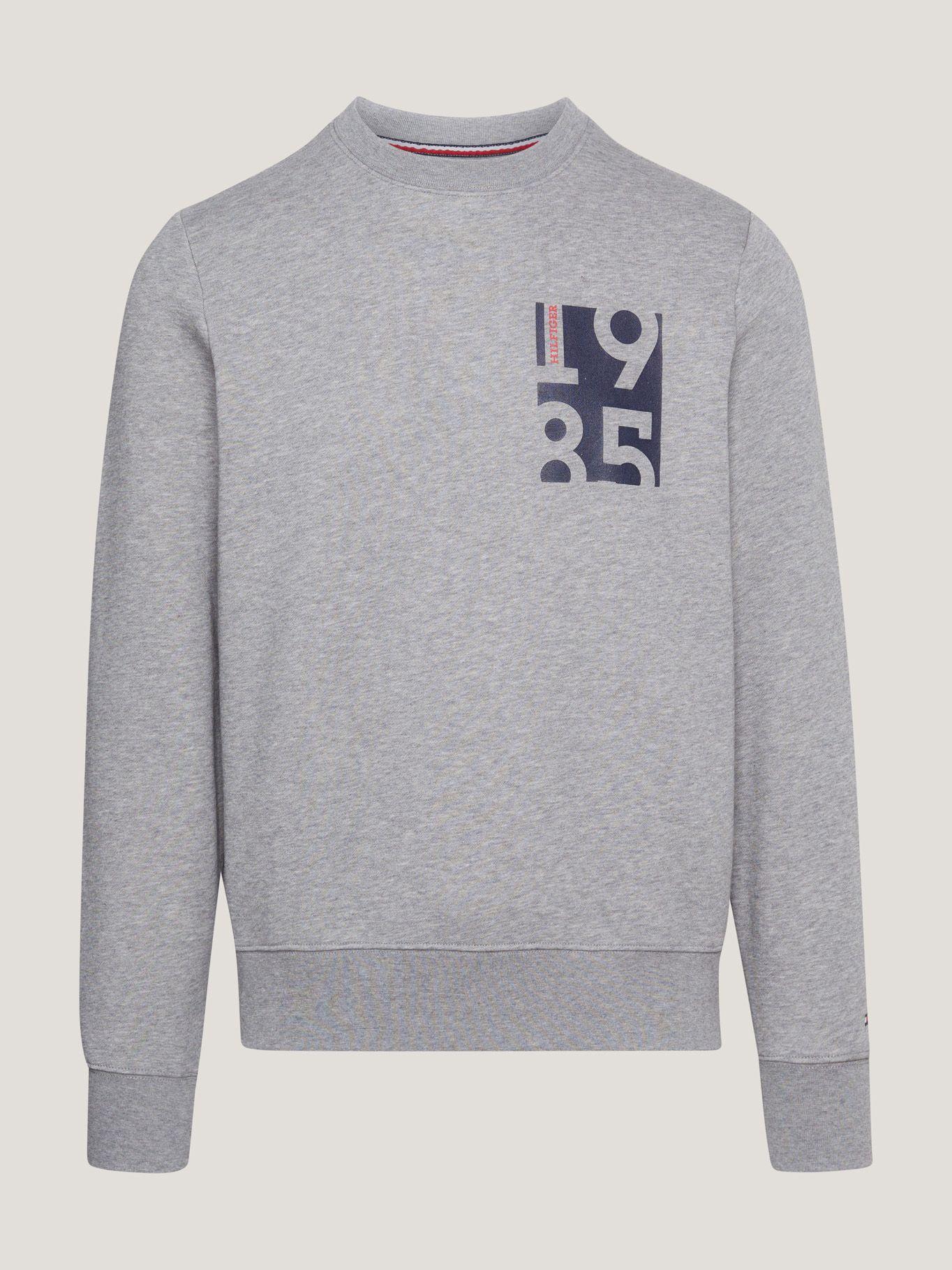 Polerón C-Neck Con Logo Estampado Gris Tommy Hilfiger-4