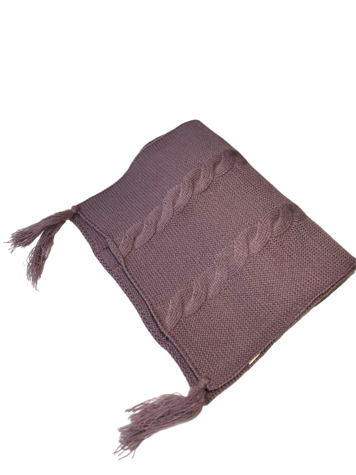 BUFANDA UA-KIPA TEJIDA LISA MORADO-1