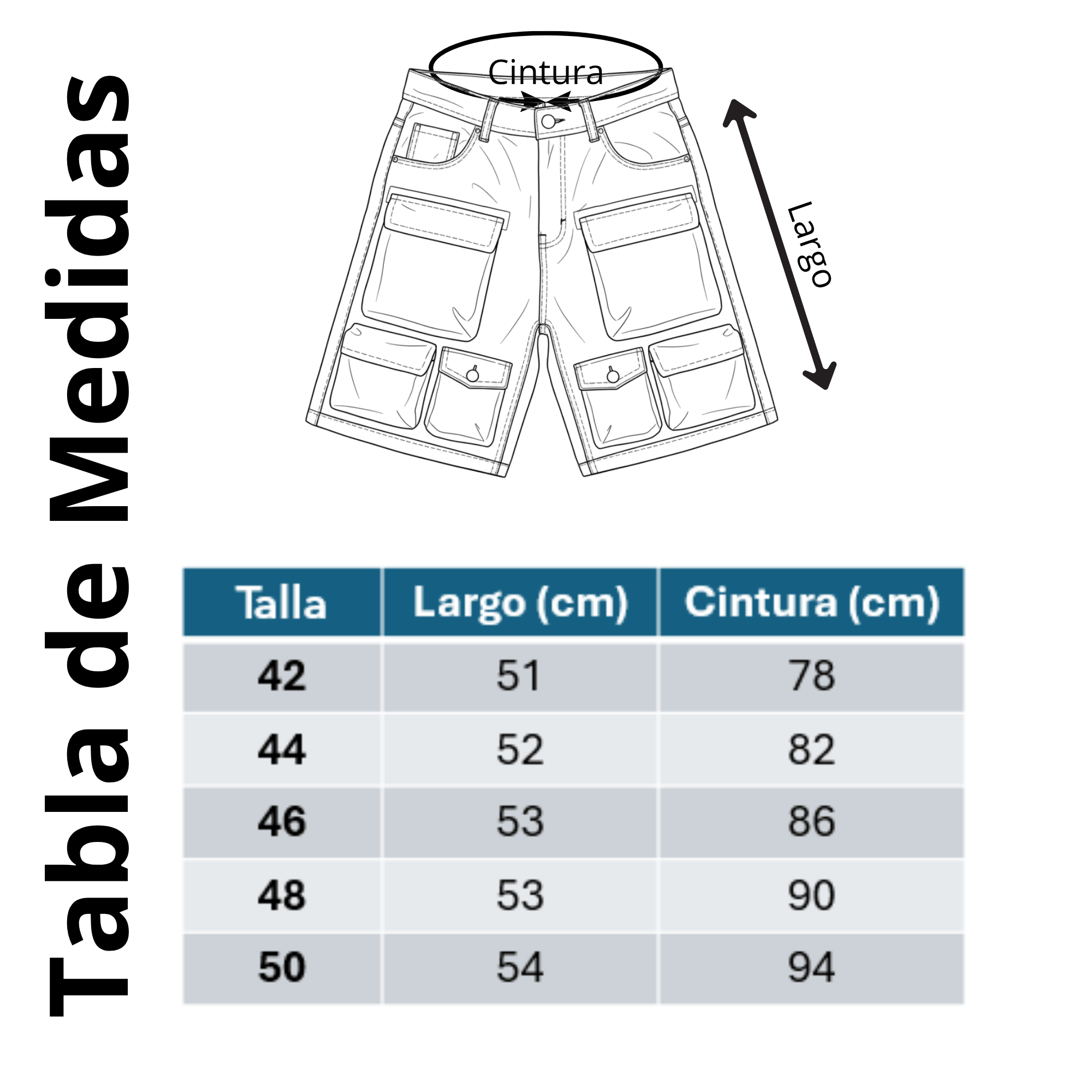 Short Jeans Multicargo Hombre-2