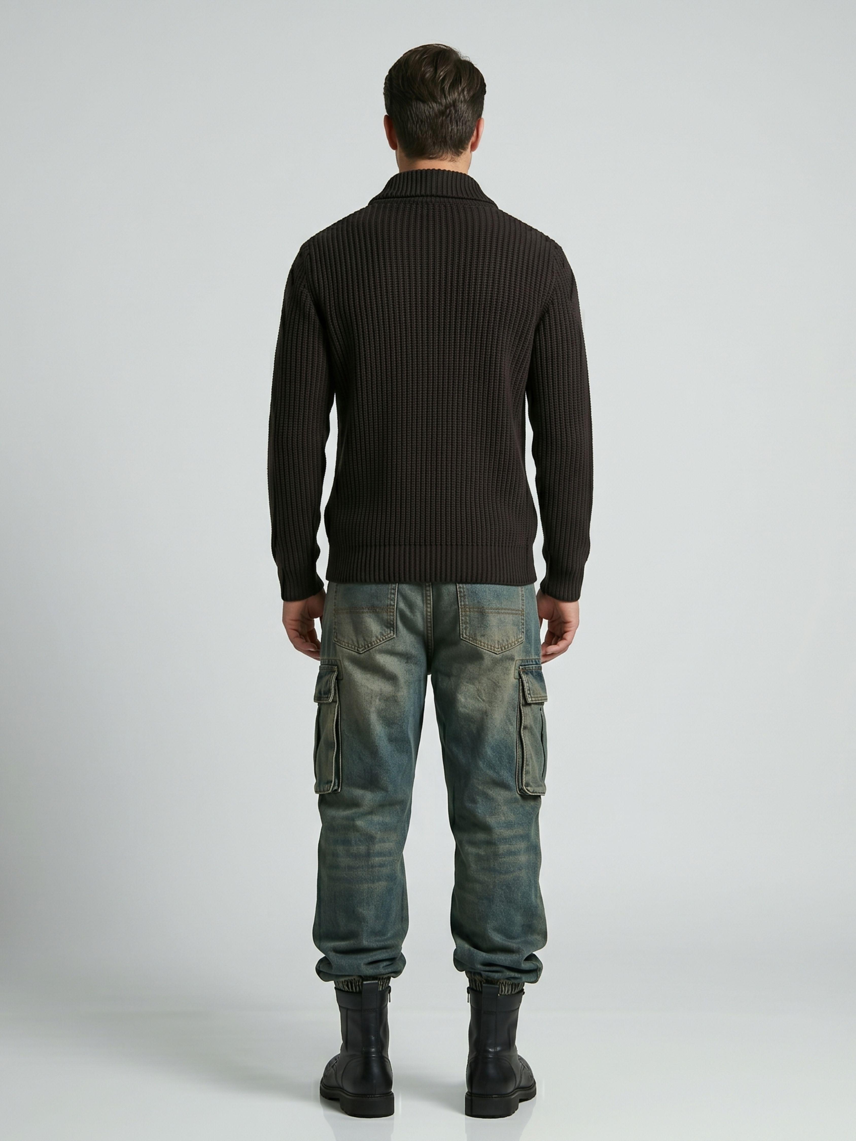 Suéter Jersey Cuello Smoking Tejido Hombre Otaki-1