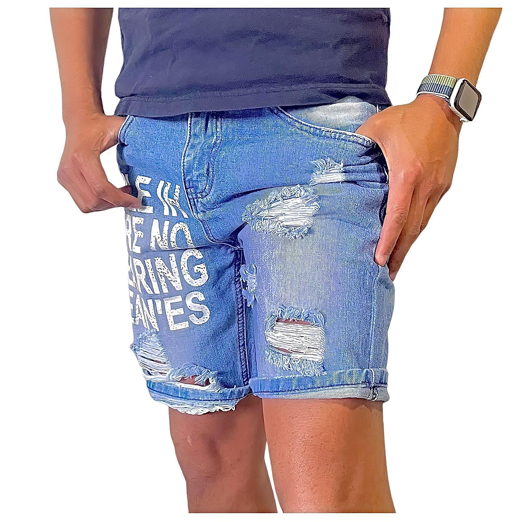 Short Jeans Destroyed Man Hombre-0