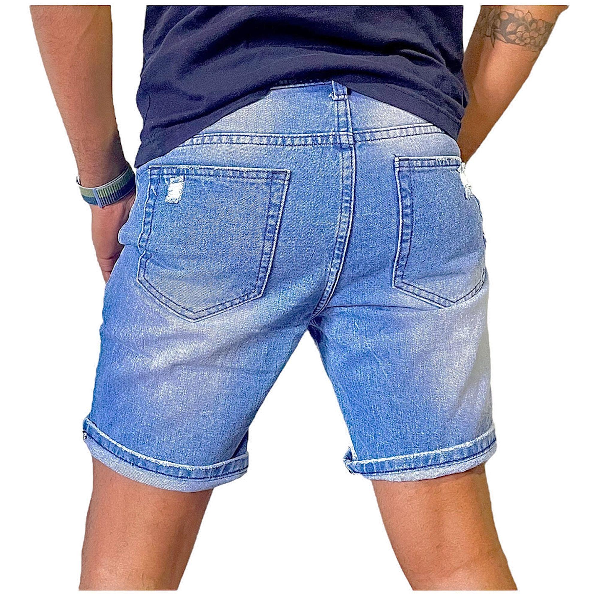 Short Jeans Destroyed Man Hombre-1