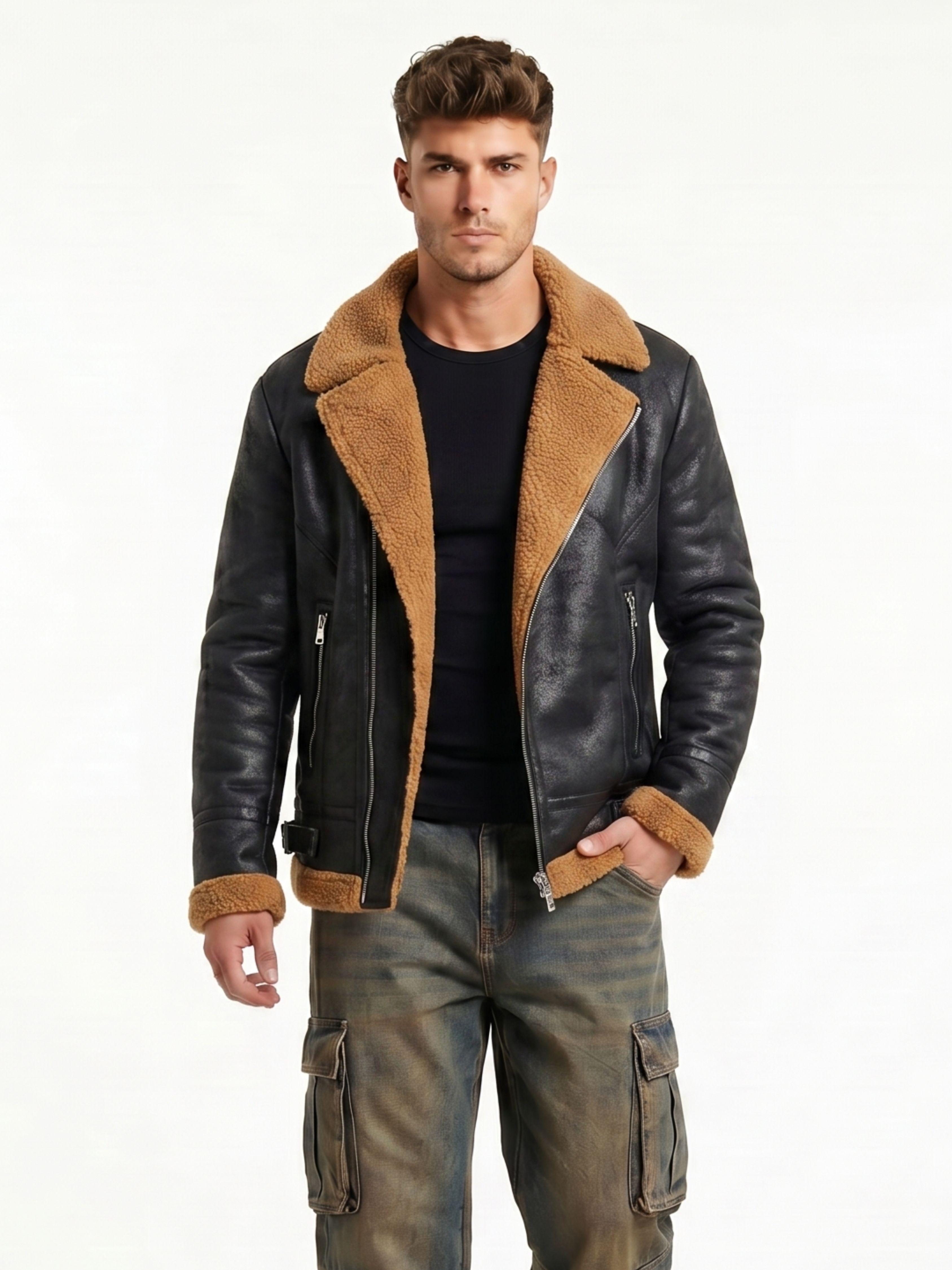 Chaqueta Aviadora Hombre Ecocuero Hombre Stephano-0