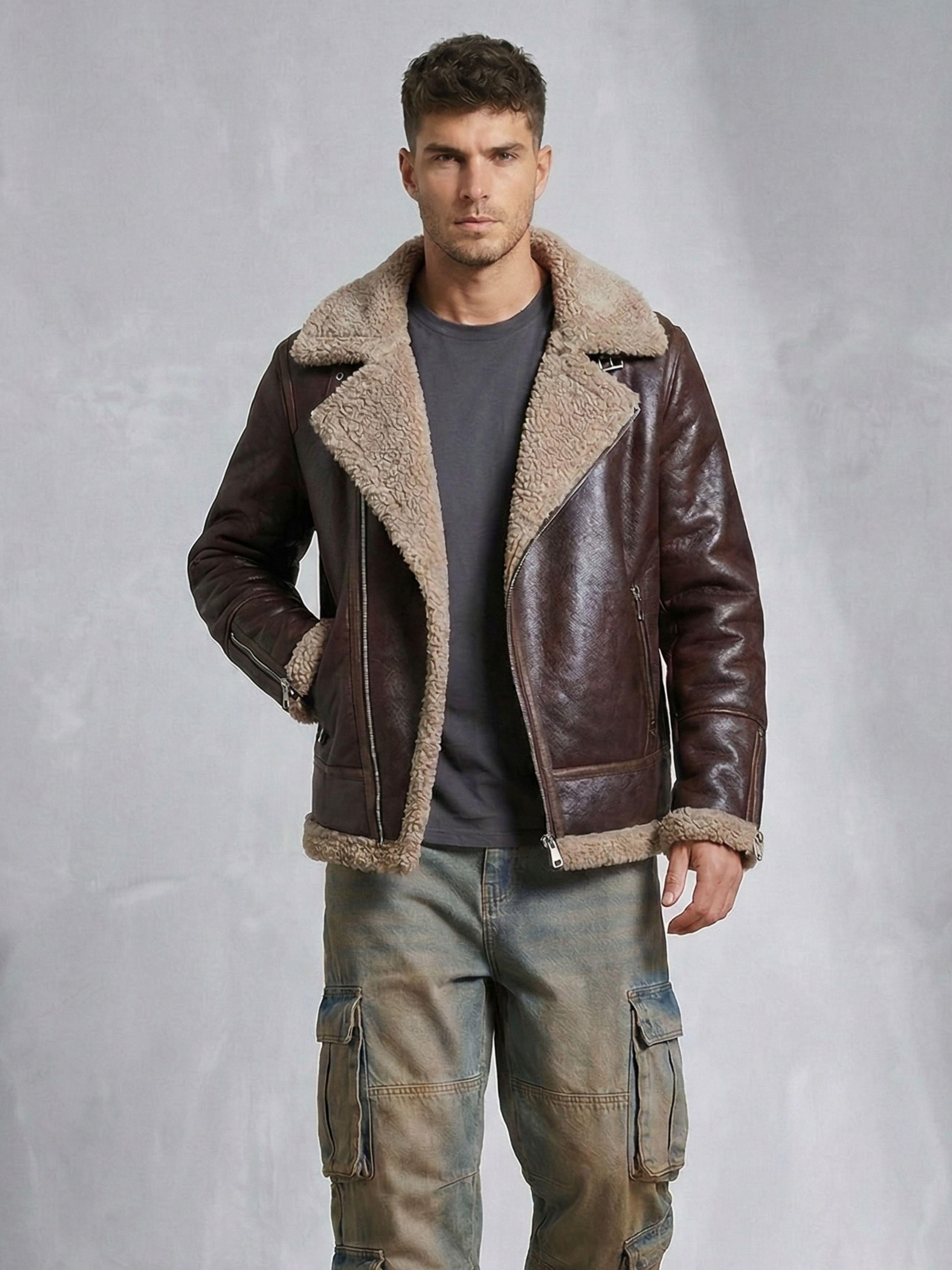 Chaqueta Aviadora Hombre Ecocuero Hombre Stephano-0