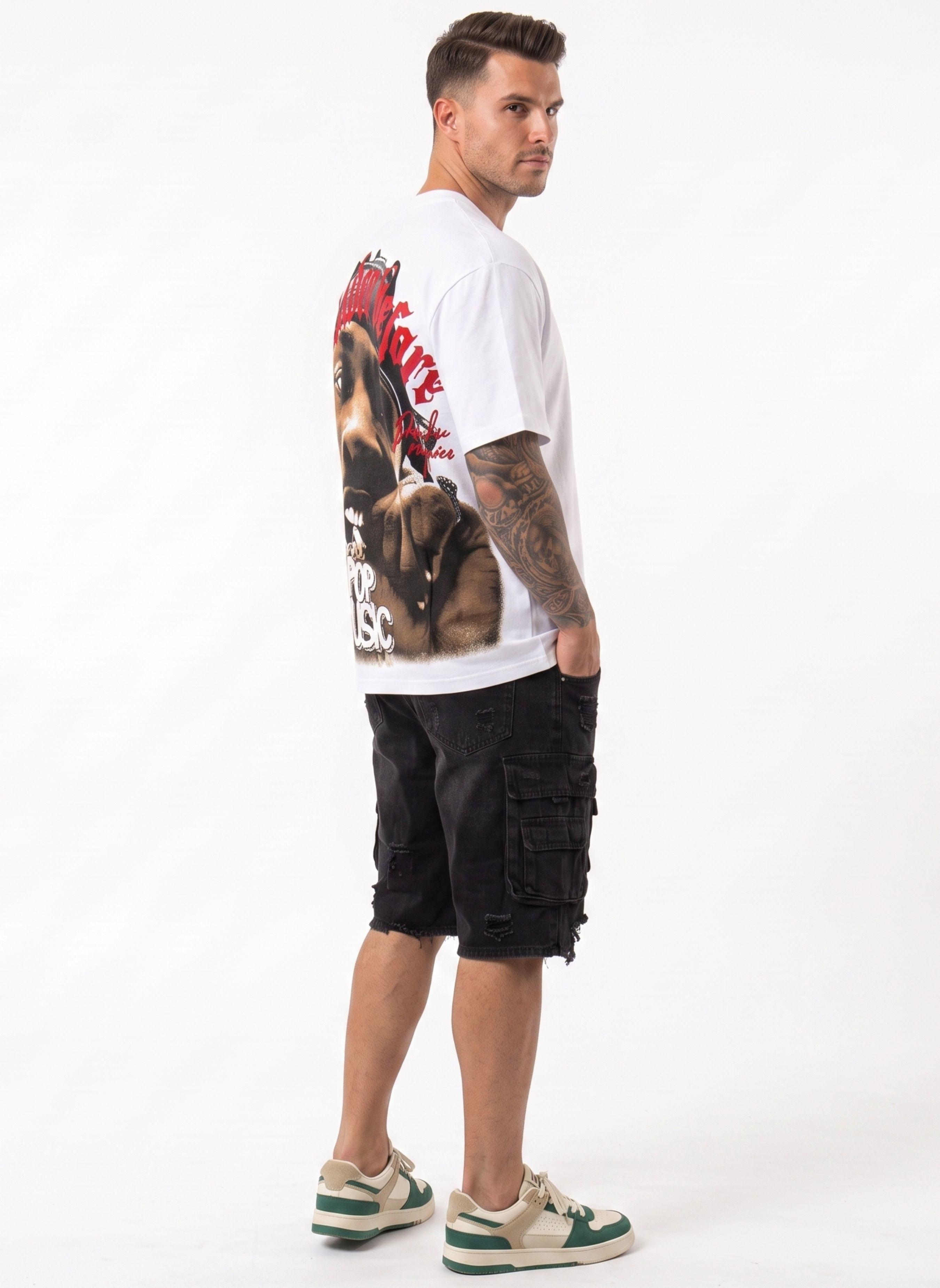 Polera Hombre Relaxed Fit Urbana Diseño Estampado Rappers-2