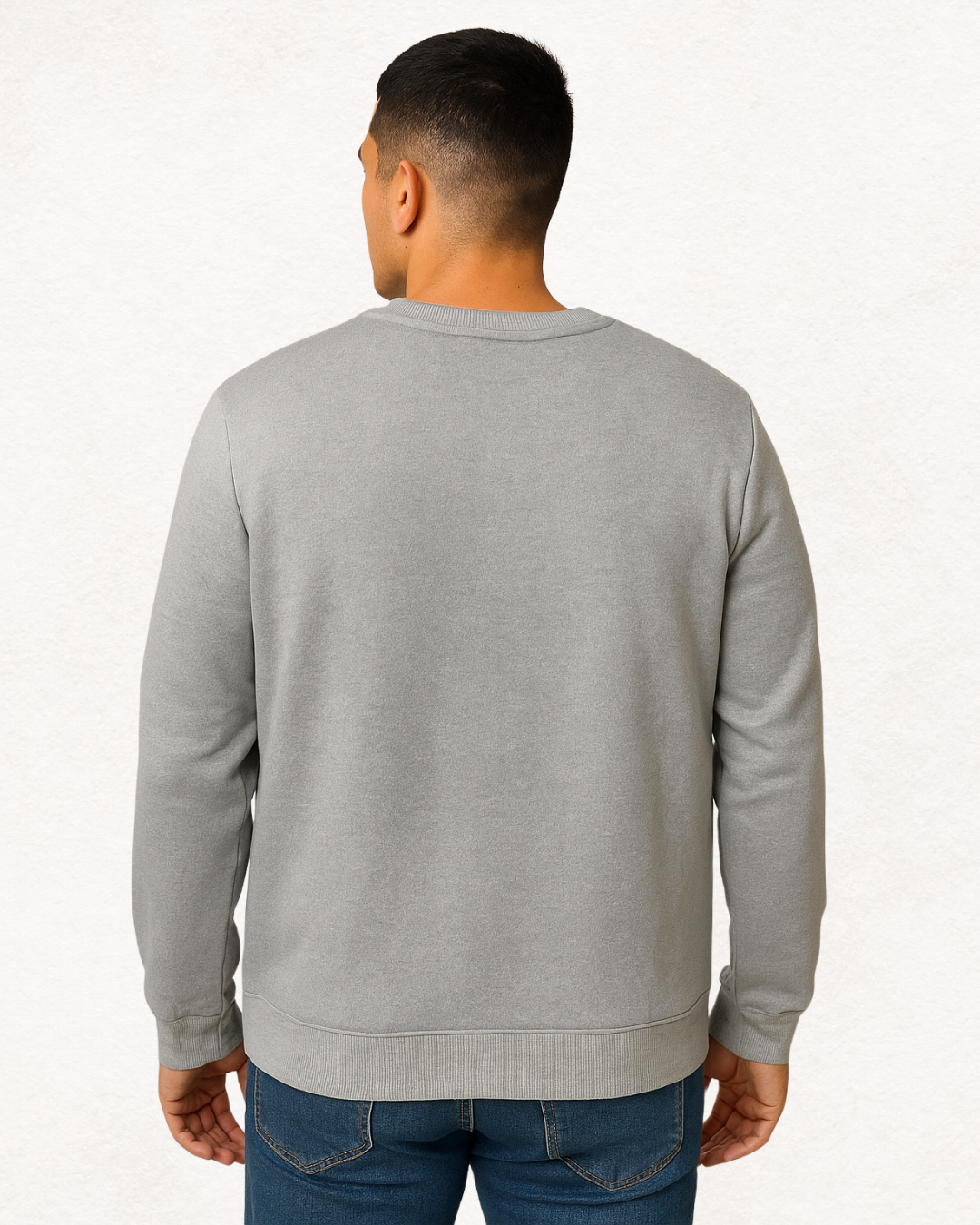 Sueter Poleron Jersey Con Chiporro Hombre Gris-1