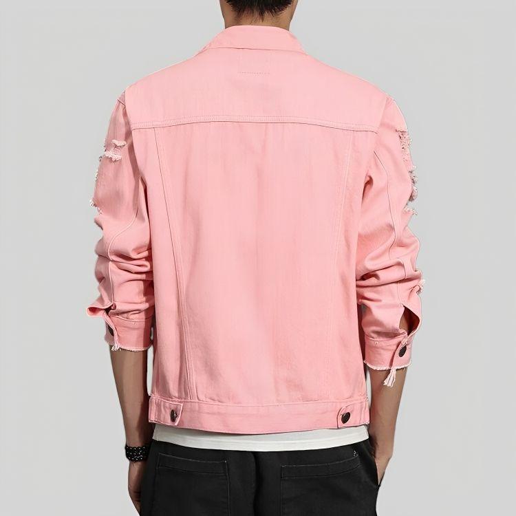 Chaqueta Jeans Mezclilla Destroyed Colors Hombre-2
