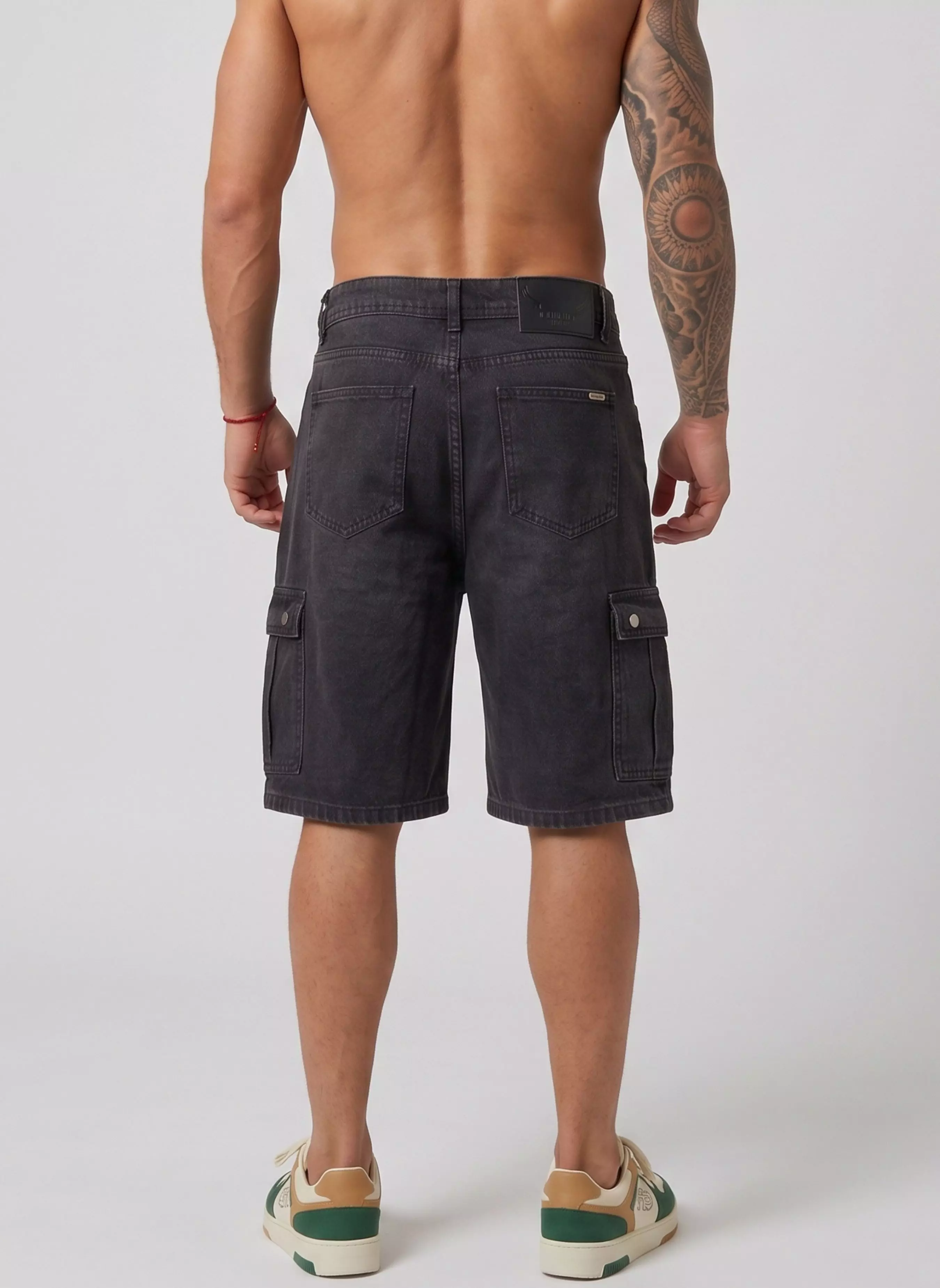 Short Bermuda Denim Cargo Relaxed Fit Hombre Hawai-2
