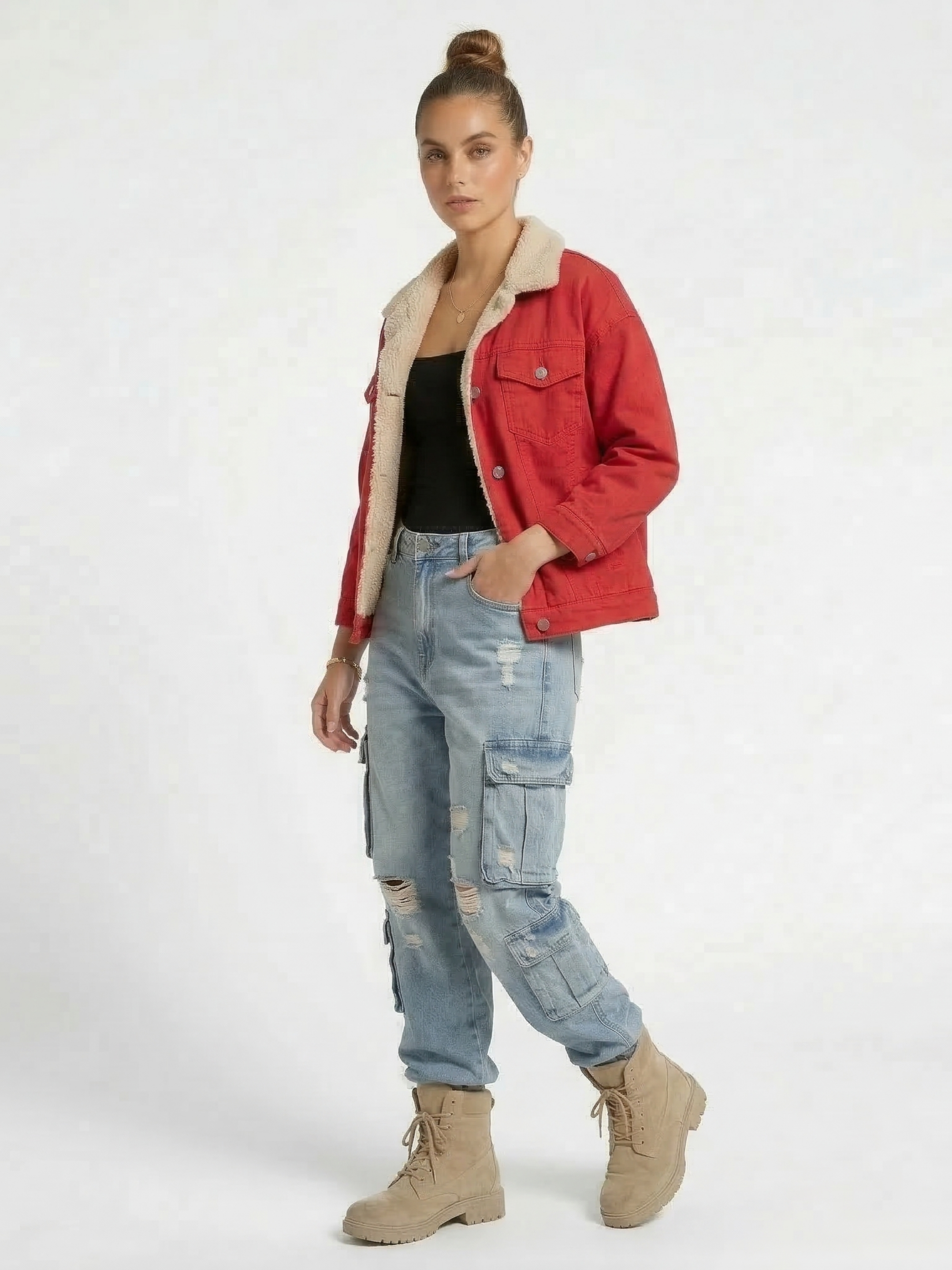 Chaqueta Denim Chiporro Boxyfit Mujer Africa-1