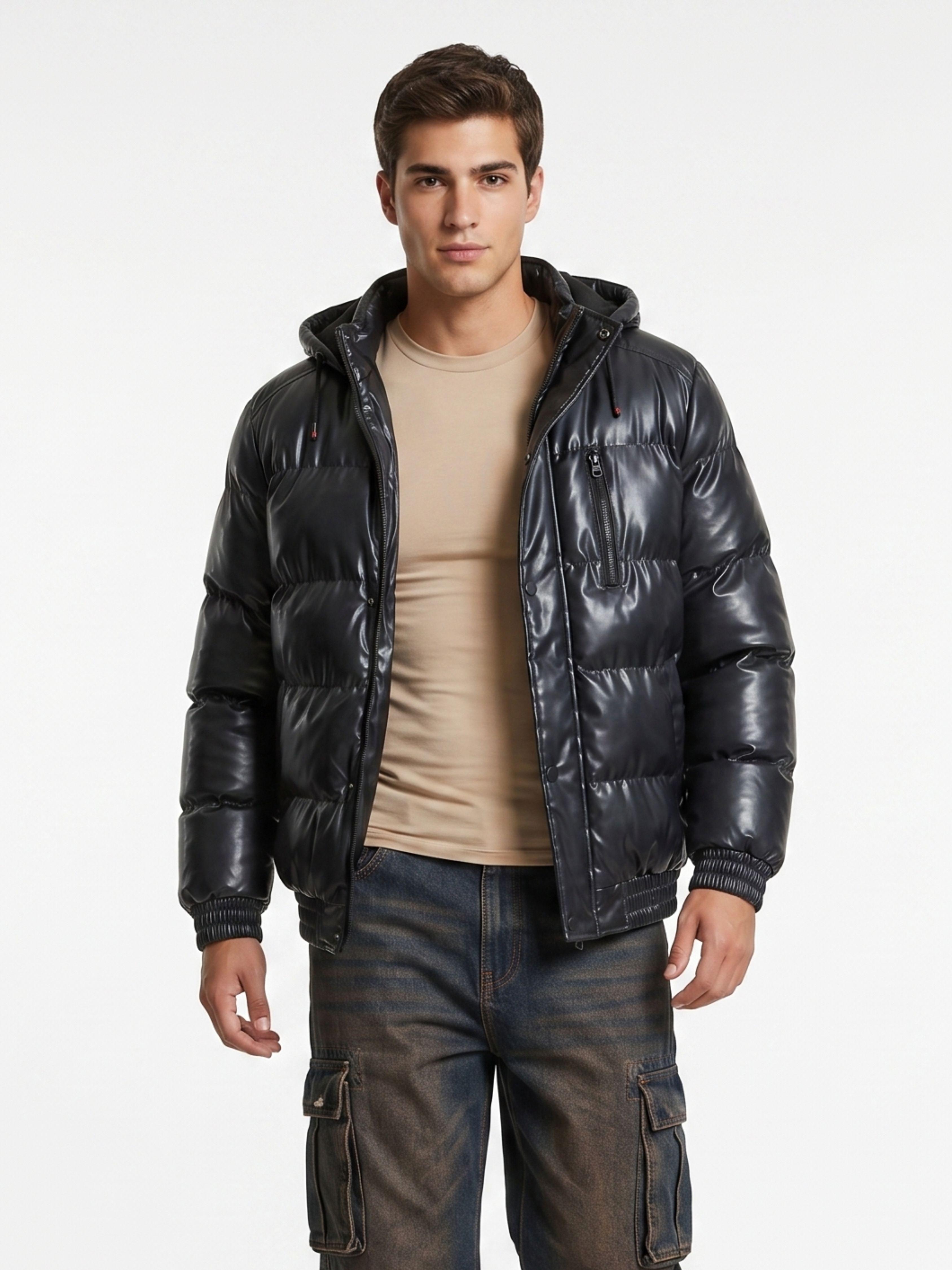 Chaqueta Parca Acolchada Impermeable Hombre-0