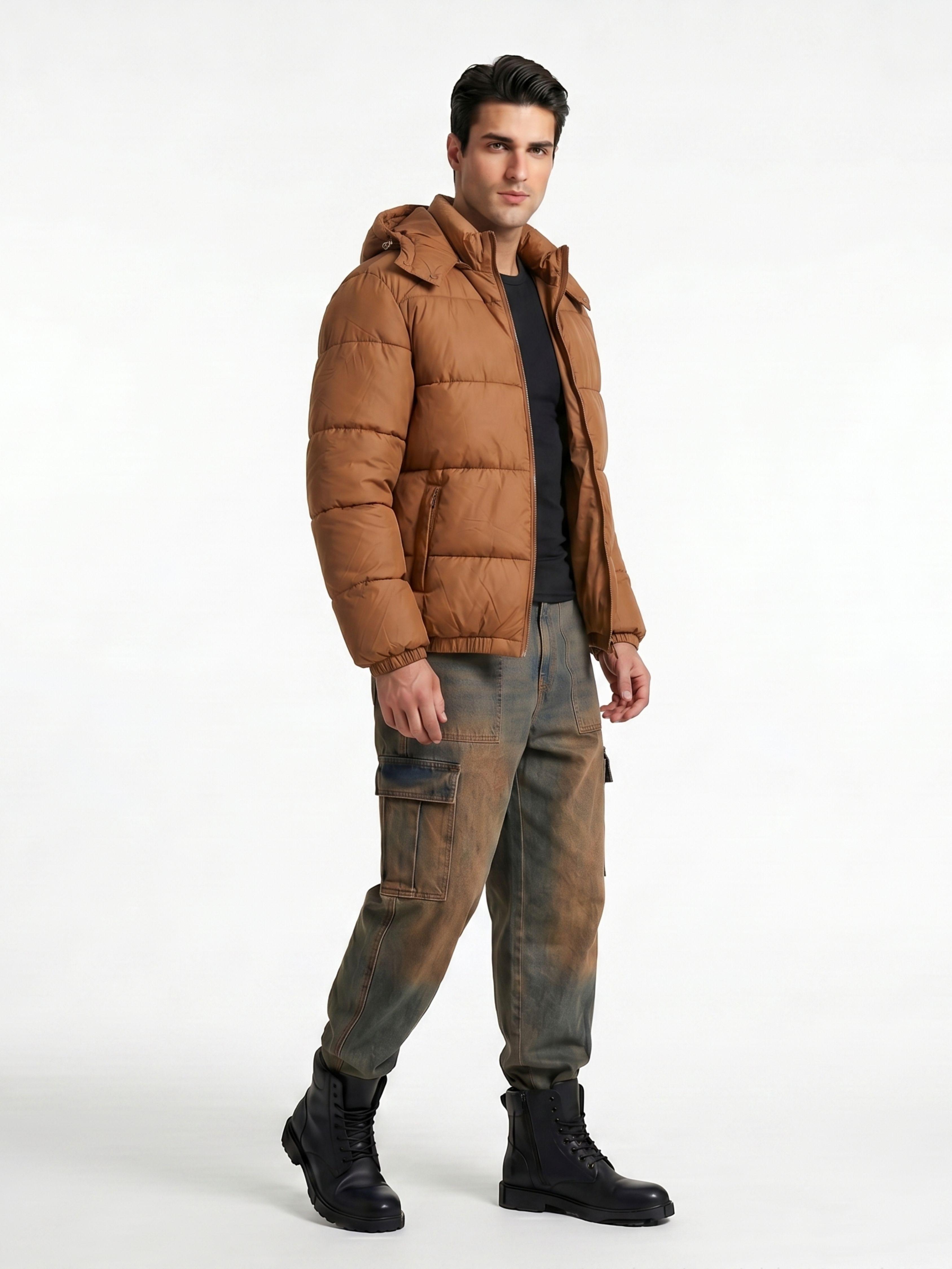 Chaqueta Parca Acolchada Impermeable Hombre-1