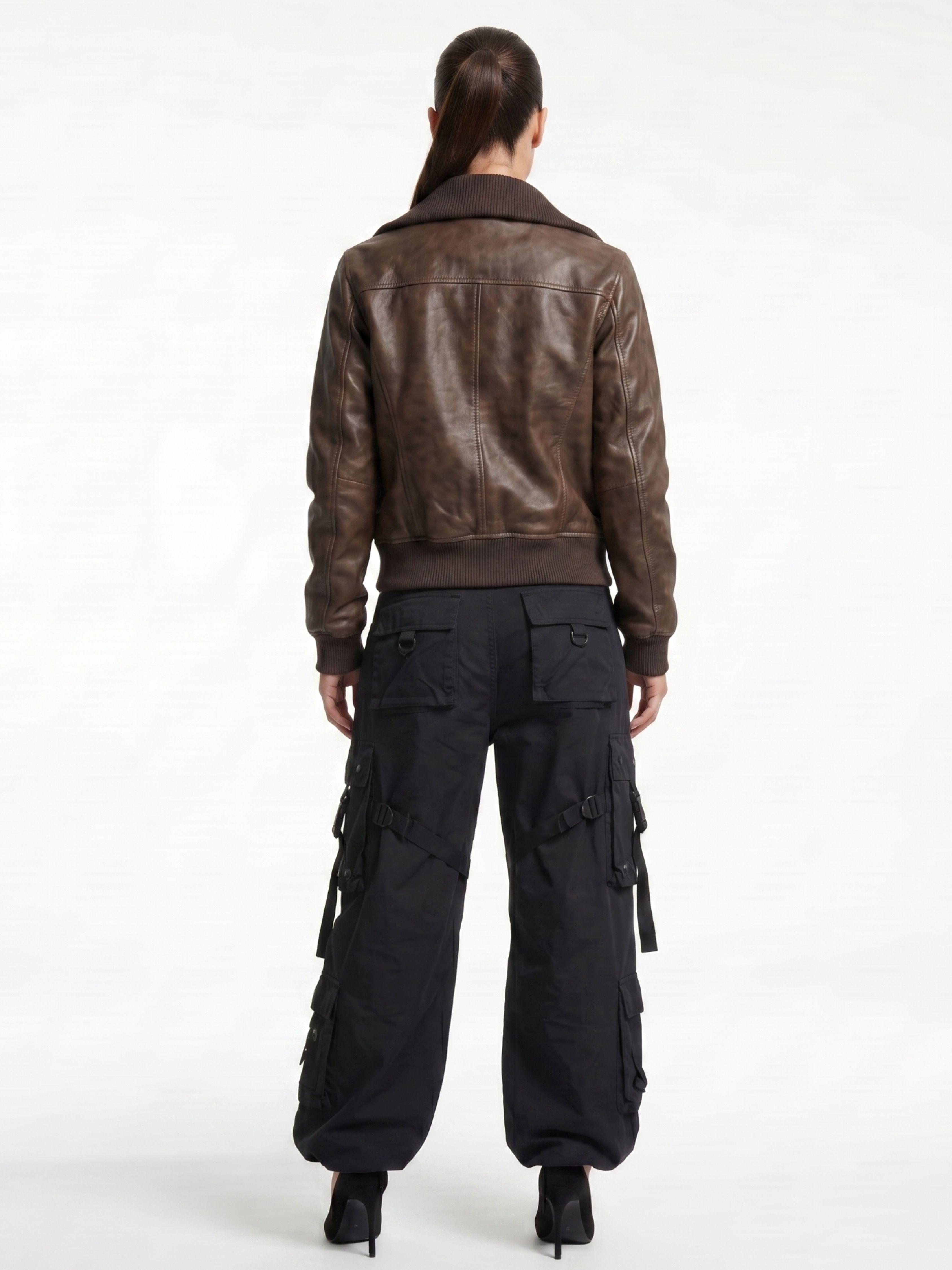 Chaqueta Ecocuero Bomber Mujer Phoebe-1