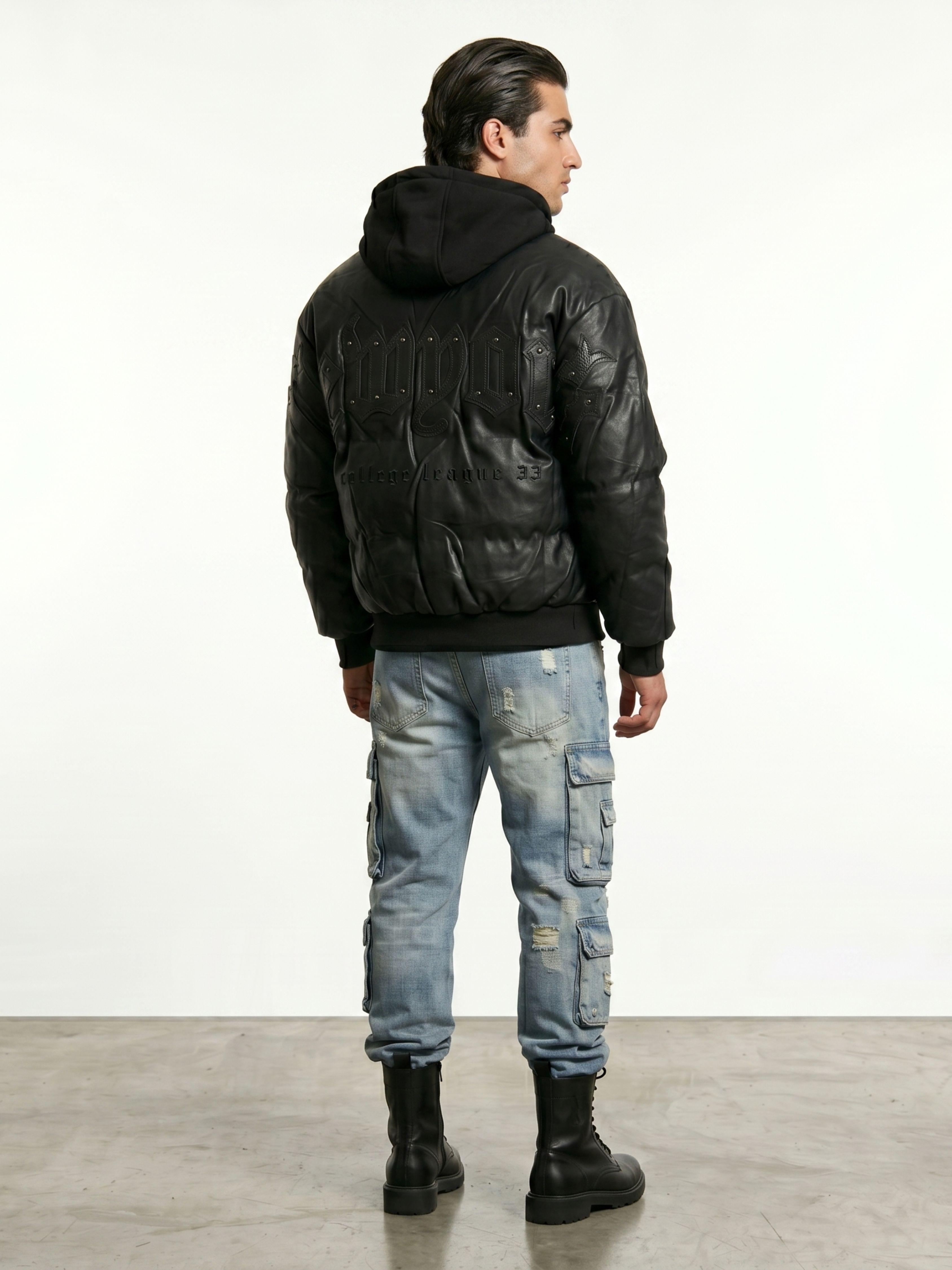 Chaqueta Parca Ecocuero Impermeable Hombre New York-2