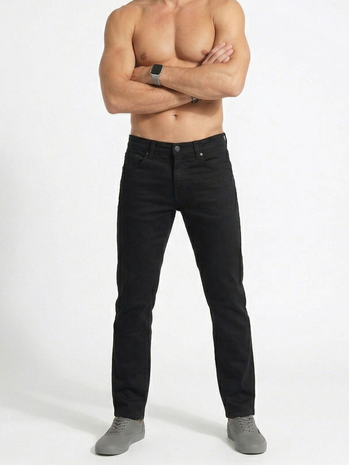 Pantalon Jeans Termico Regular Hombre-0