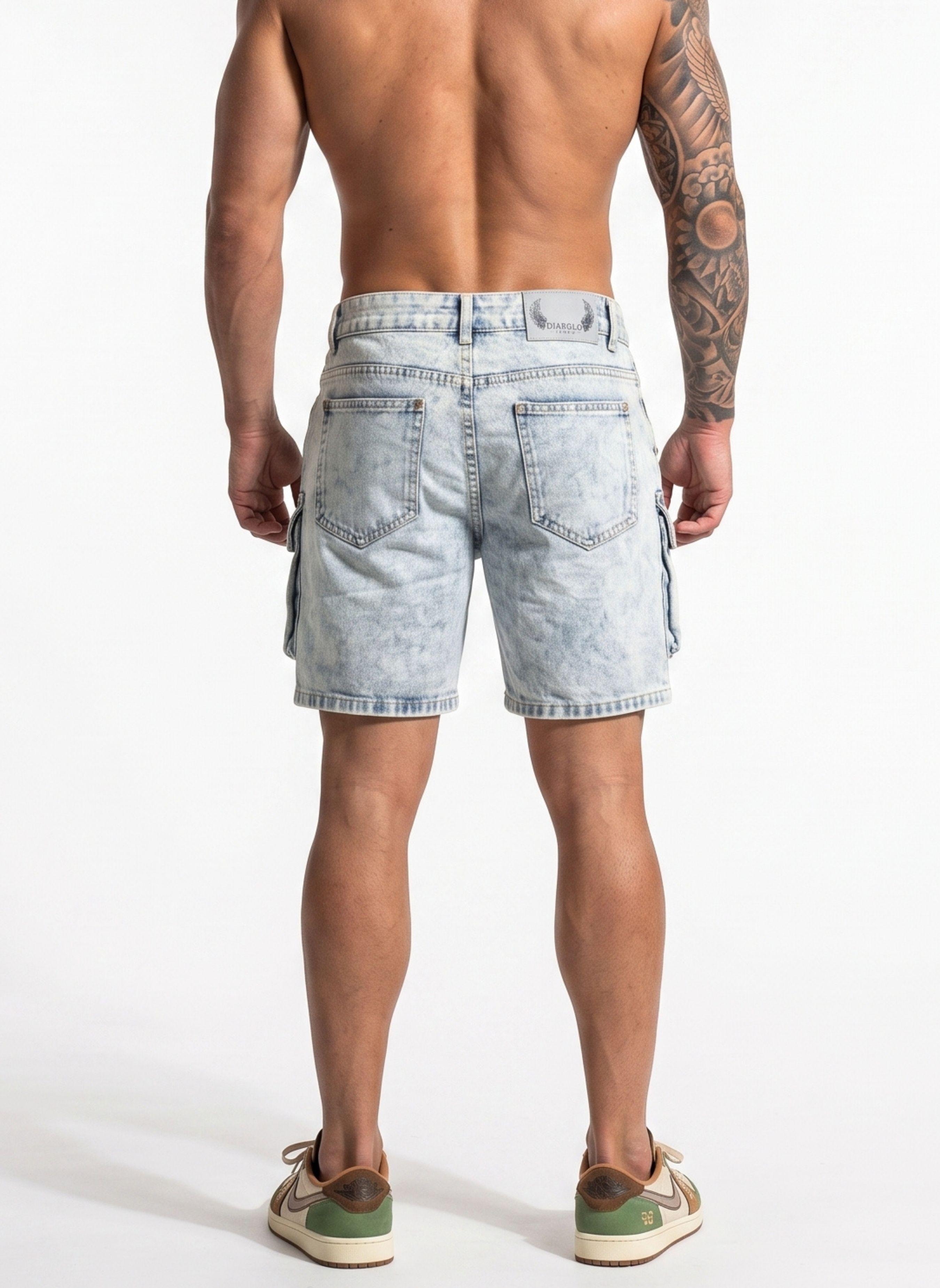 Short Bermuda Denim Cargo Hombre-2