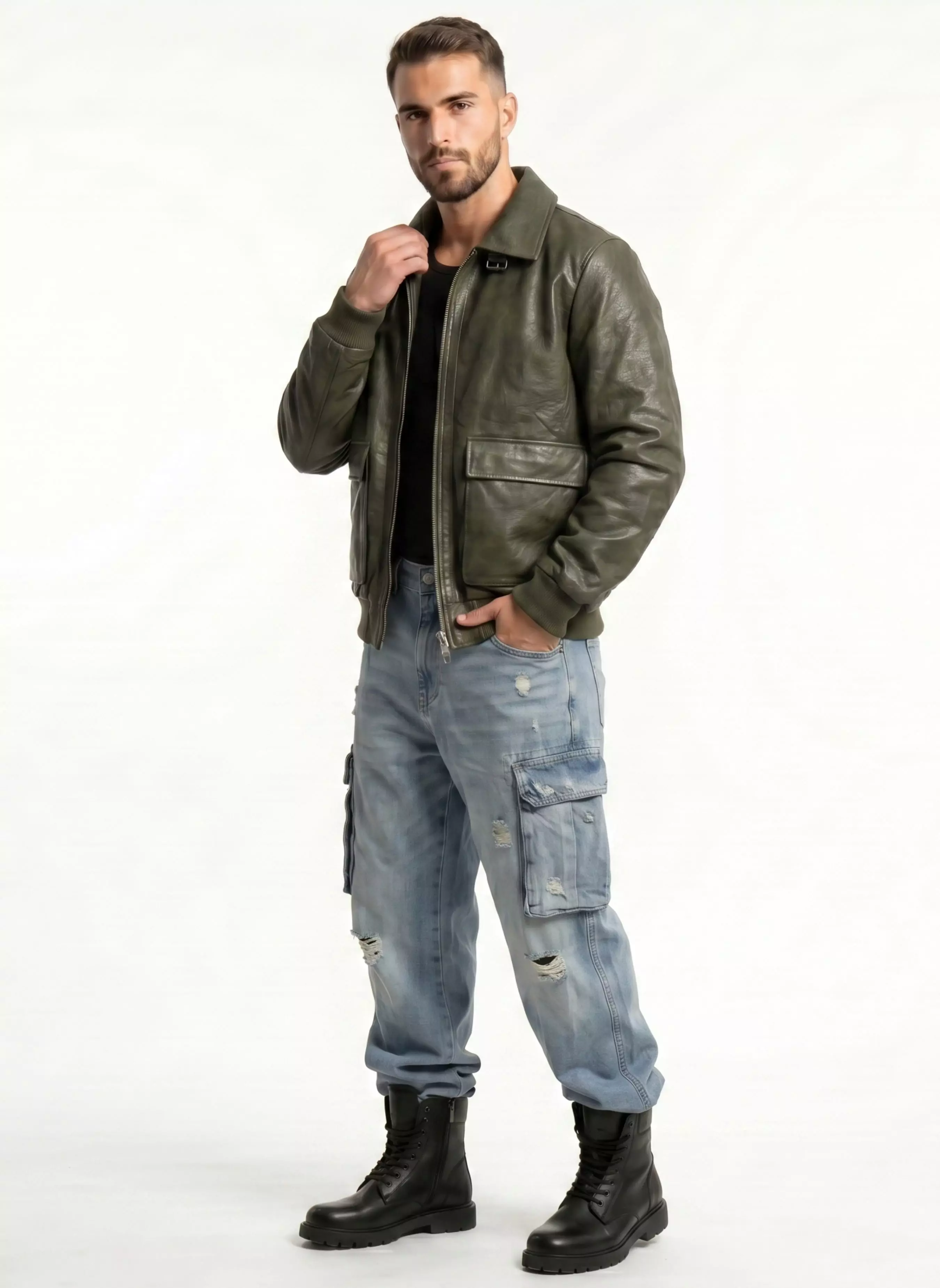 Chaqueta Ecocuero Premiun Hombre Liam-1
