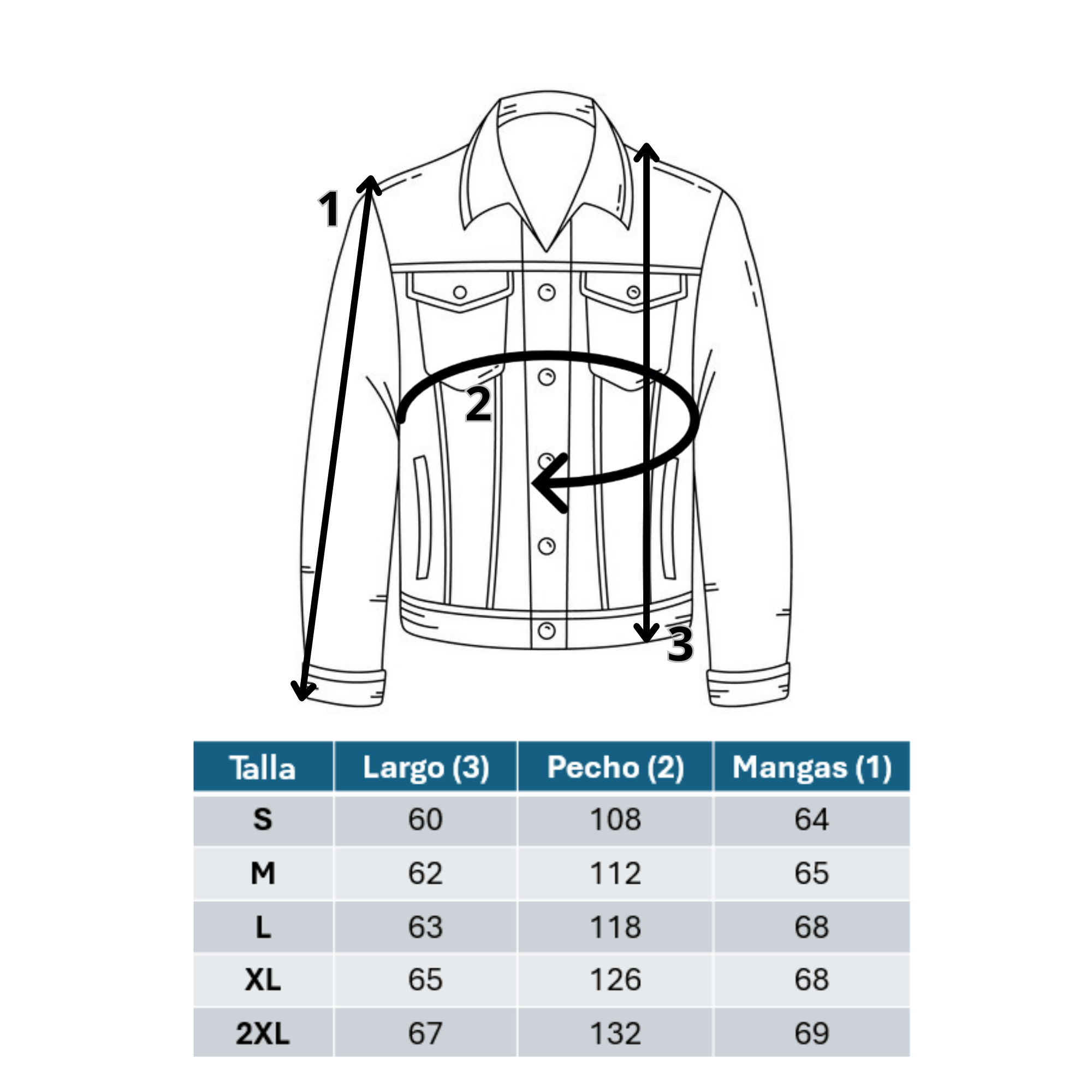 Chaqueta Jeans Mezclilla Azul Clasico Hombre-3