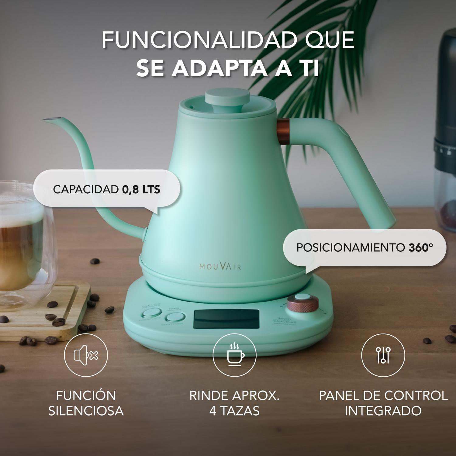 Pack Hervidor Inteligente Mouvair Swan + Molinillo de Café Eléctrico-2