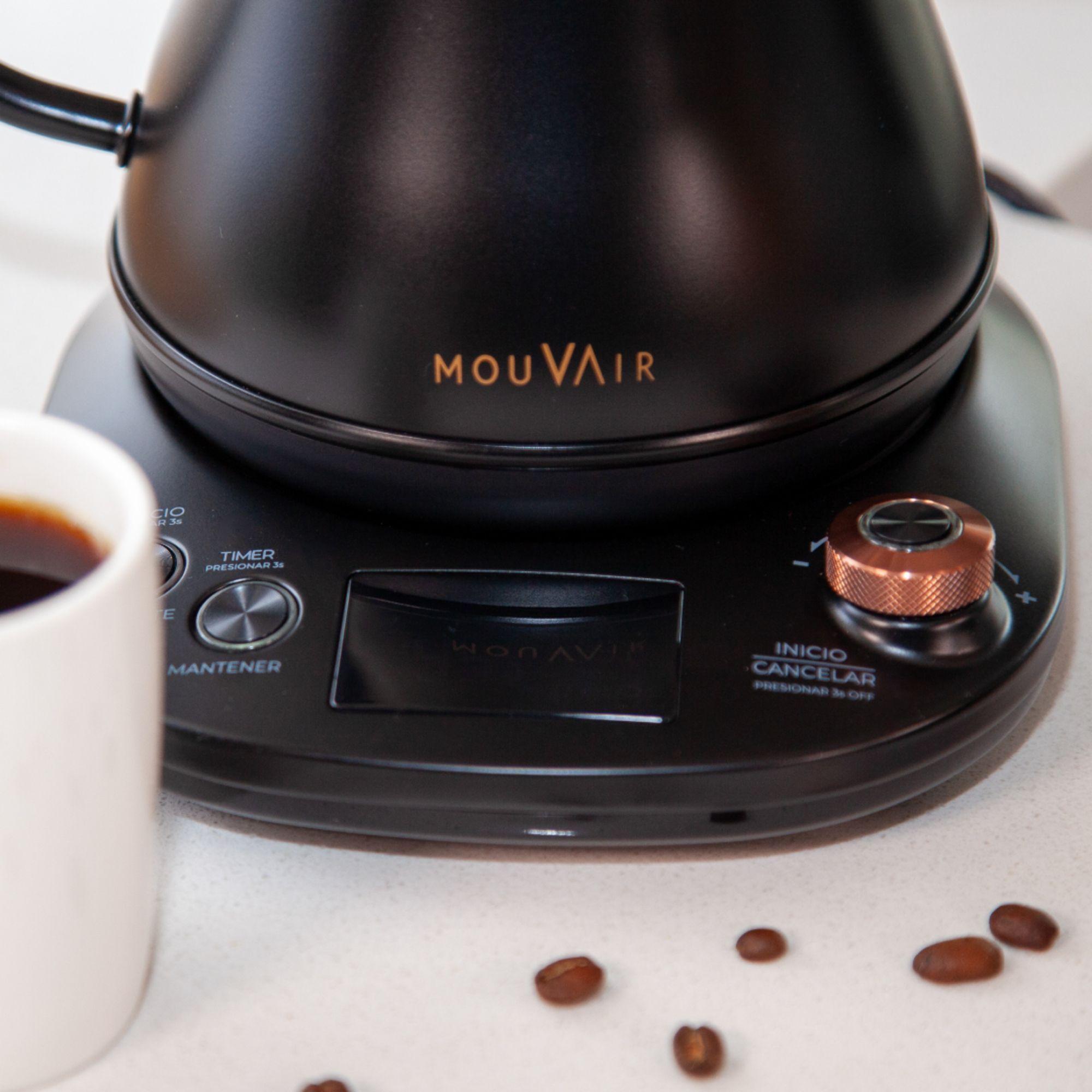 FREIDORA DE AIRE MOUVAIR CLEAR FRY + HERVIDOR INTELIGENTE MOUVAIR SWAN EN COLOR NEGRO-5