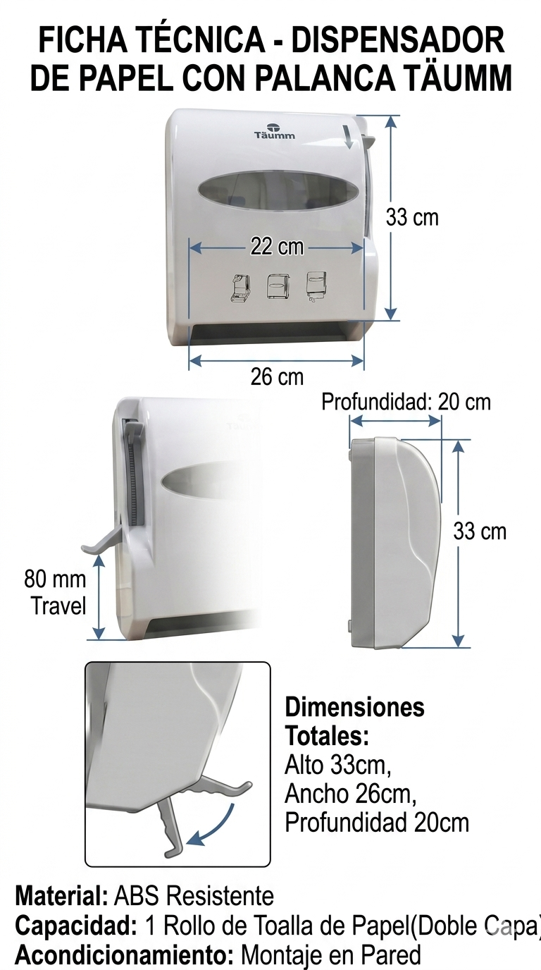 Dispensador de Papel con Palanca-3
