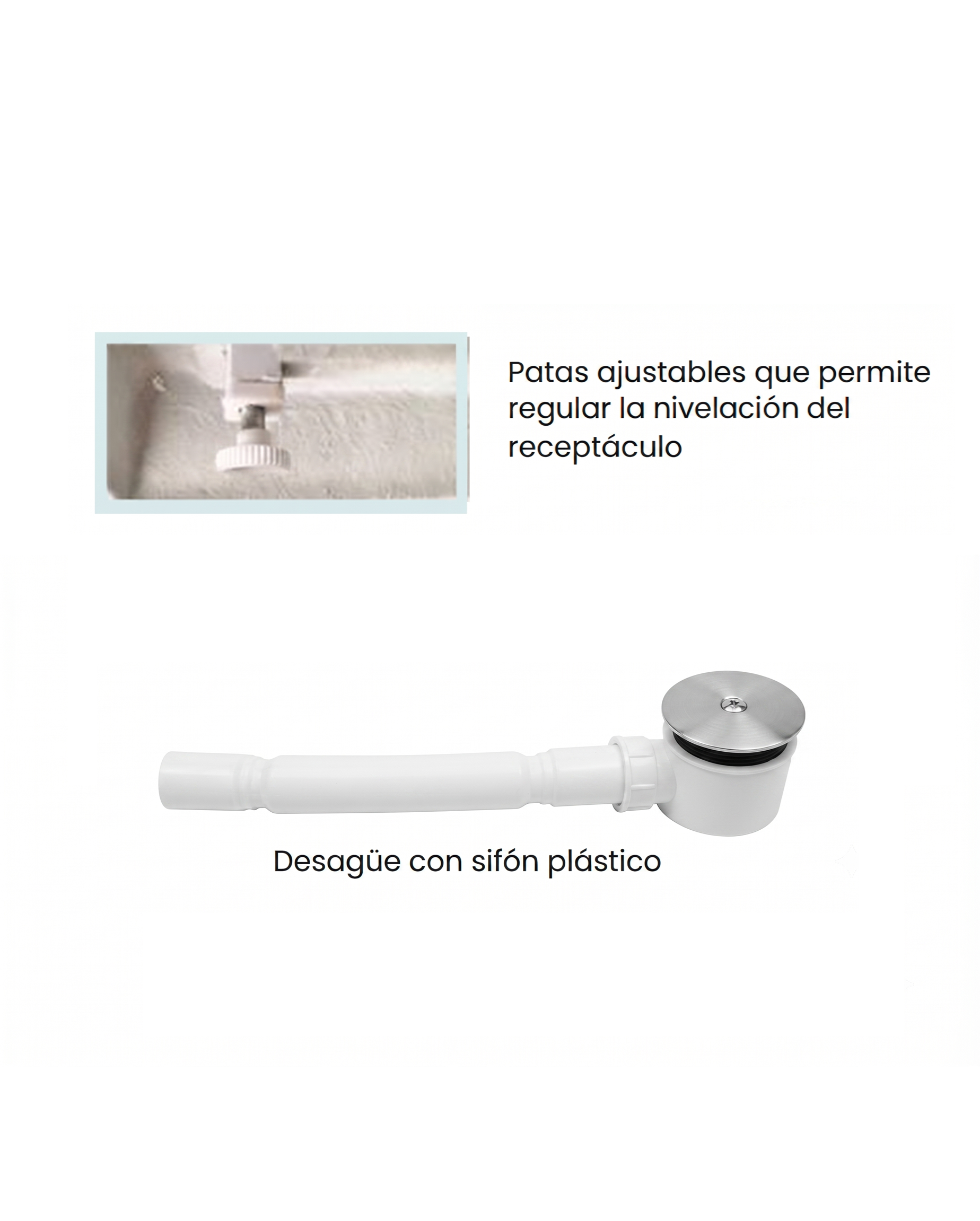 Receptaculo ducha 140x70 de metacrilato con patas-2