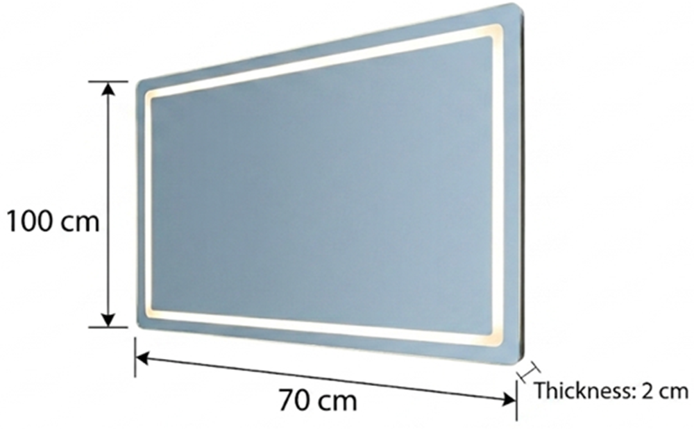 Espejo 70x100 cm 3 Luces Led distintas-2