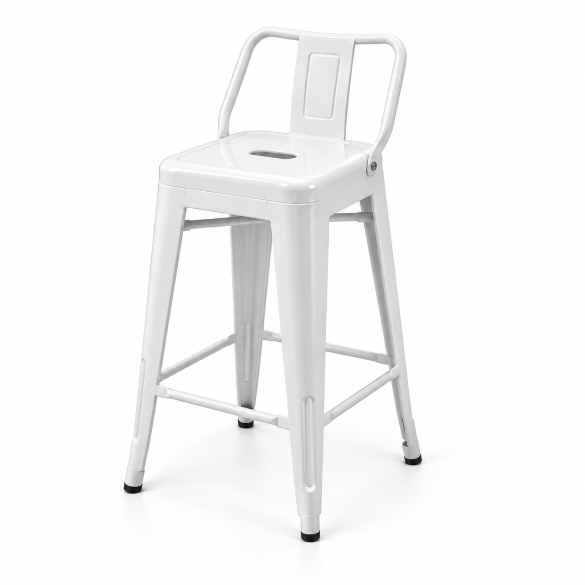 Piso Bar Metalico Silla Tolix Blanco 76 cm-0