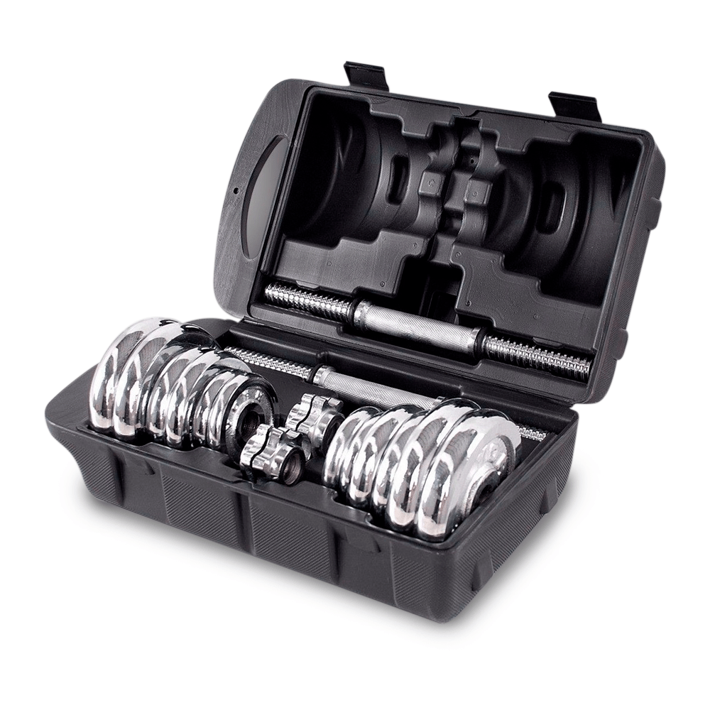 Set De Mancuernas 30 Kg Con Maleta Portátil-0