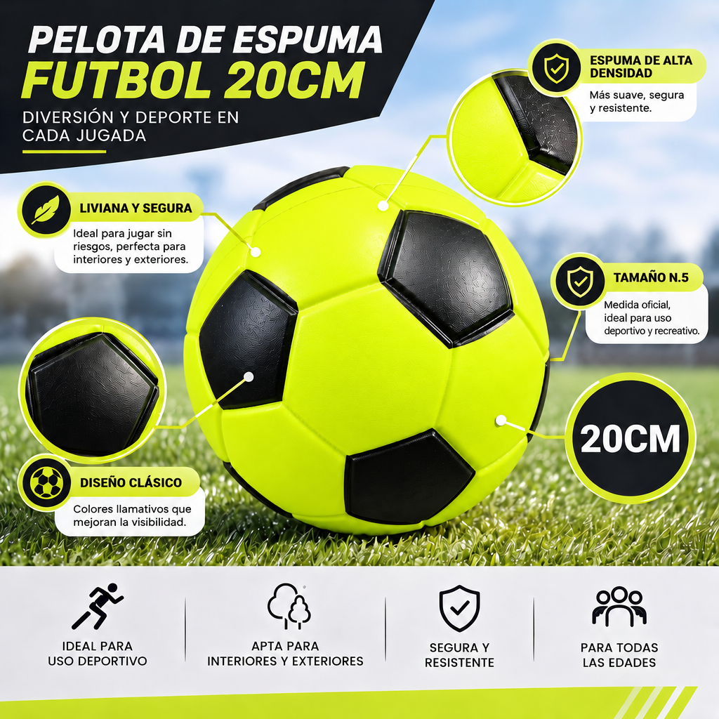 Pelota de Espuma Futbol 20CM-1