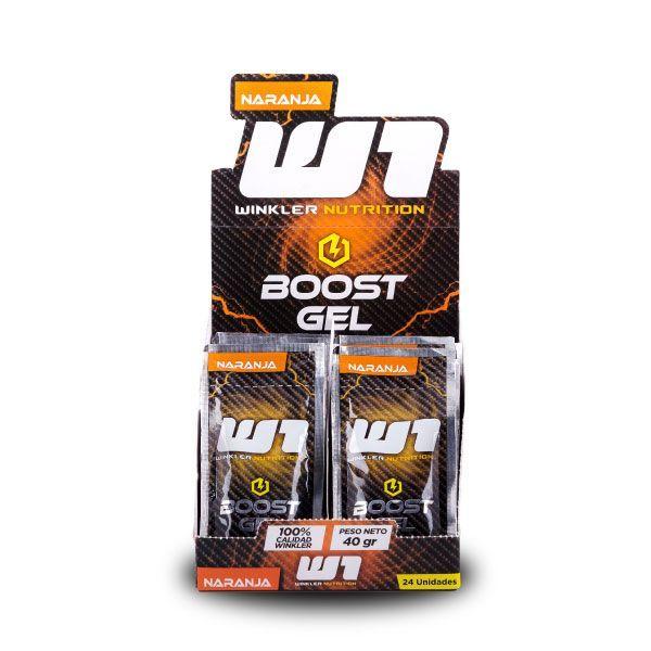 Caja 24 Geles energéticos Boost + BCAAs sabor Naranja-0